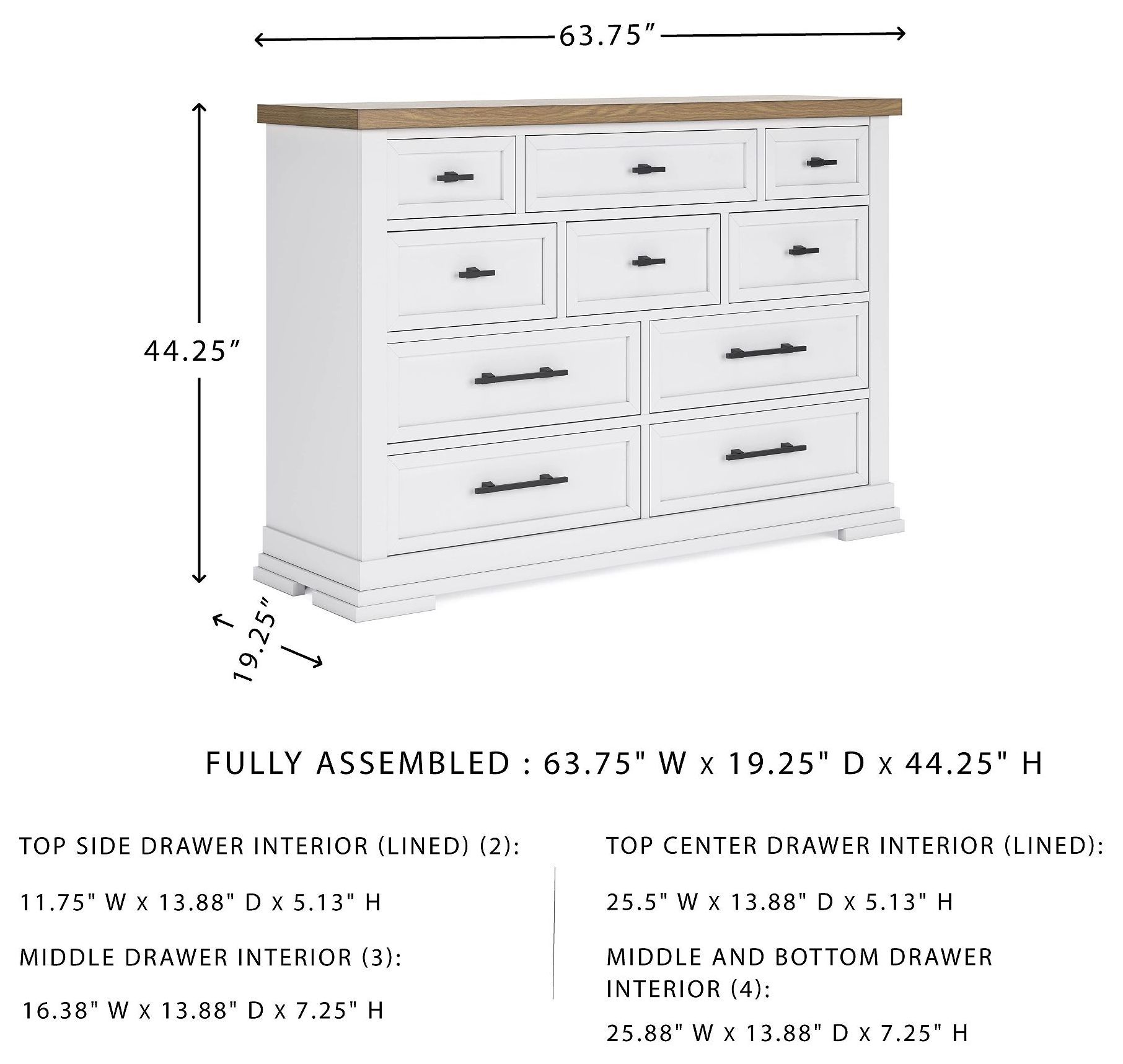 Ashbryn White And Natural Dresser