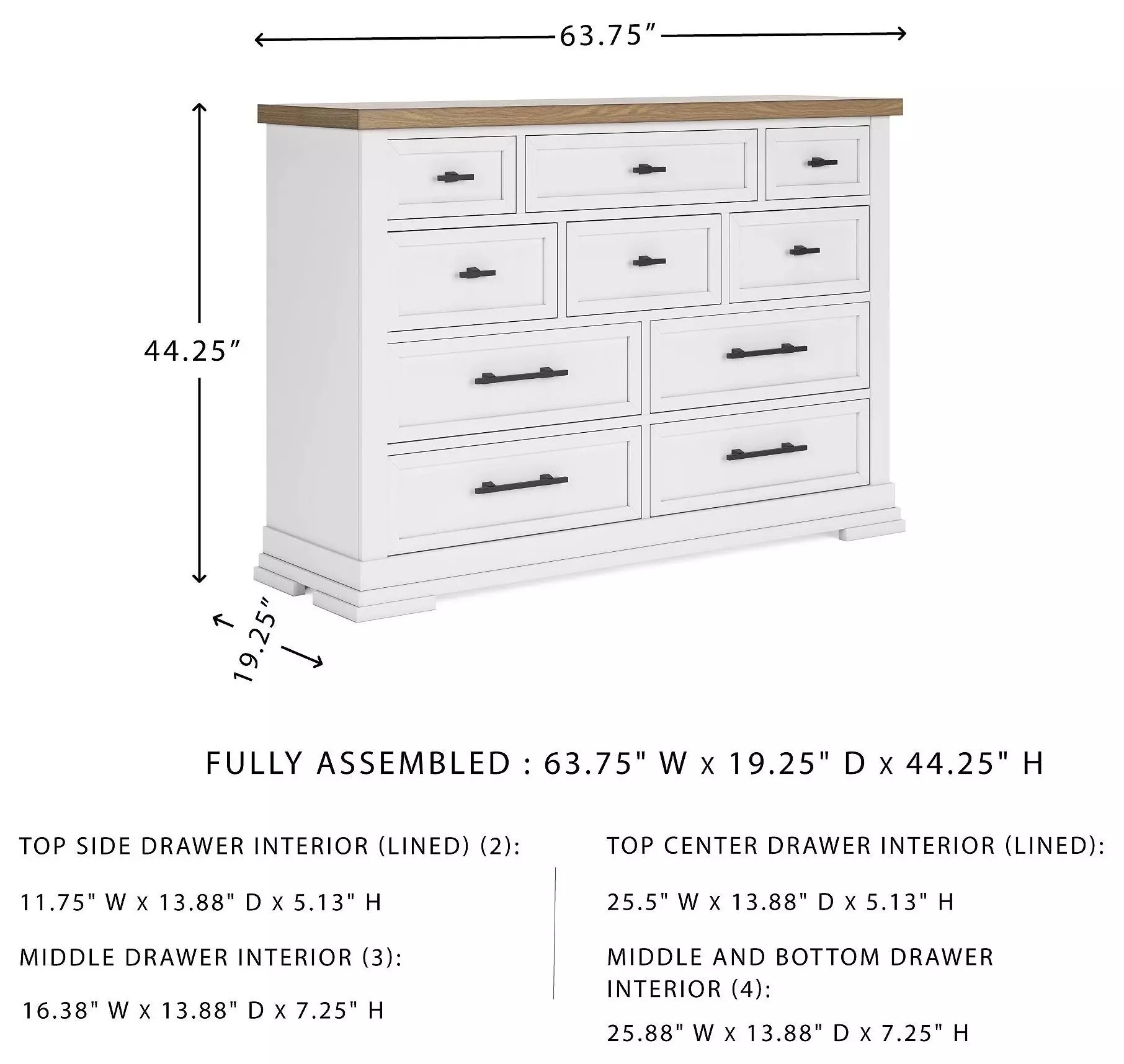 Ashbryn White And Natural Dresser