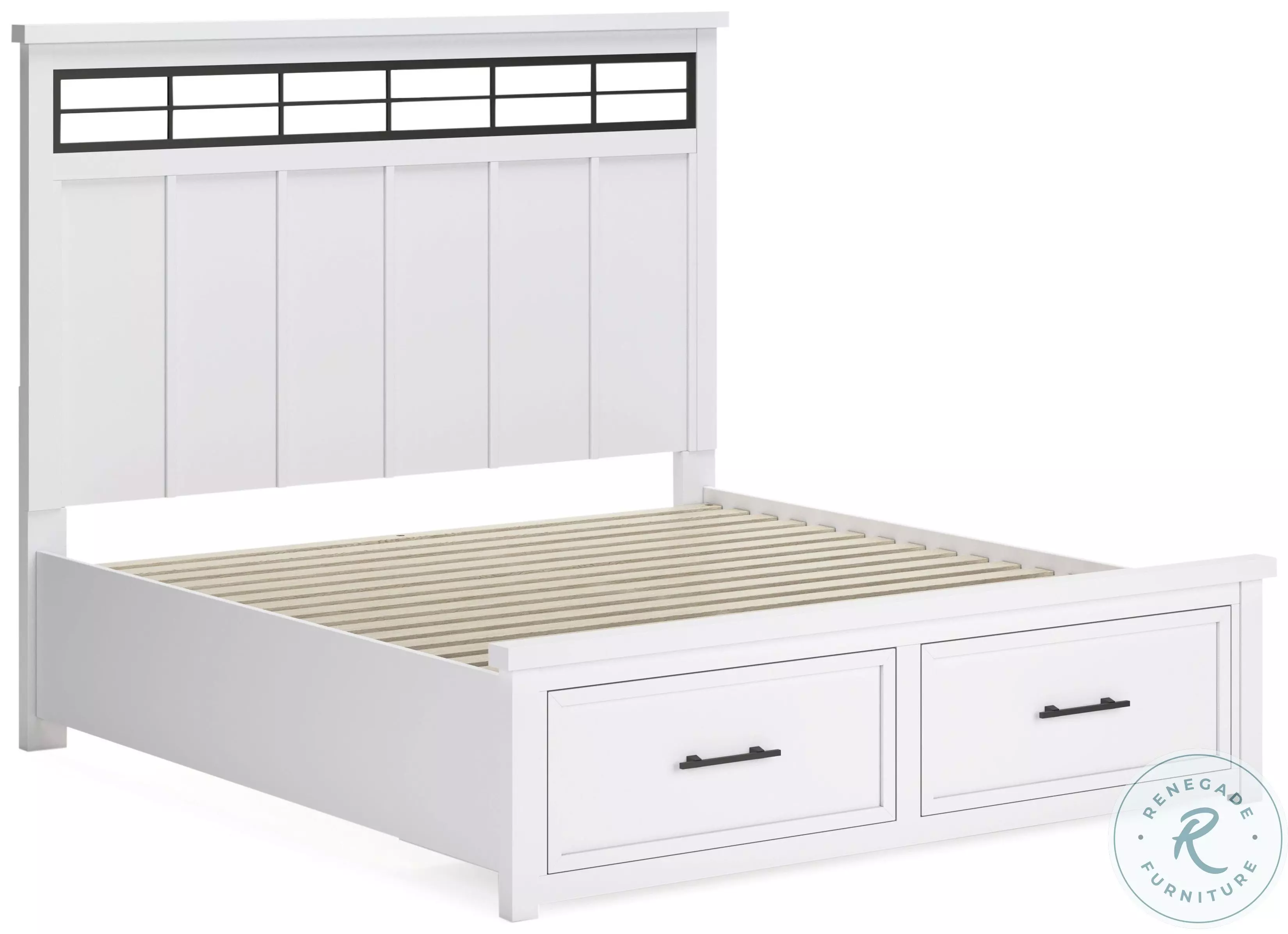AshleyP!24 ⭐︎room306contemporary Ashbryn White And Natural King Panel Storage Bed From Ashley