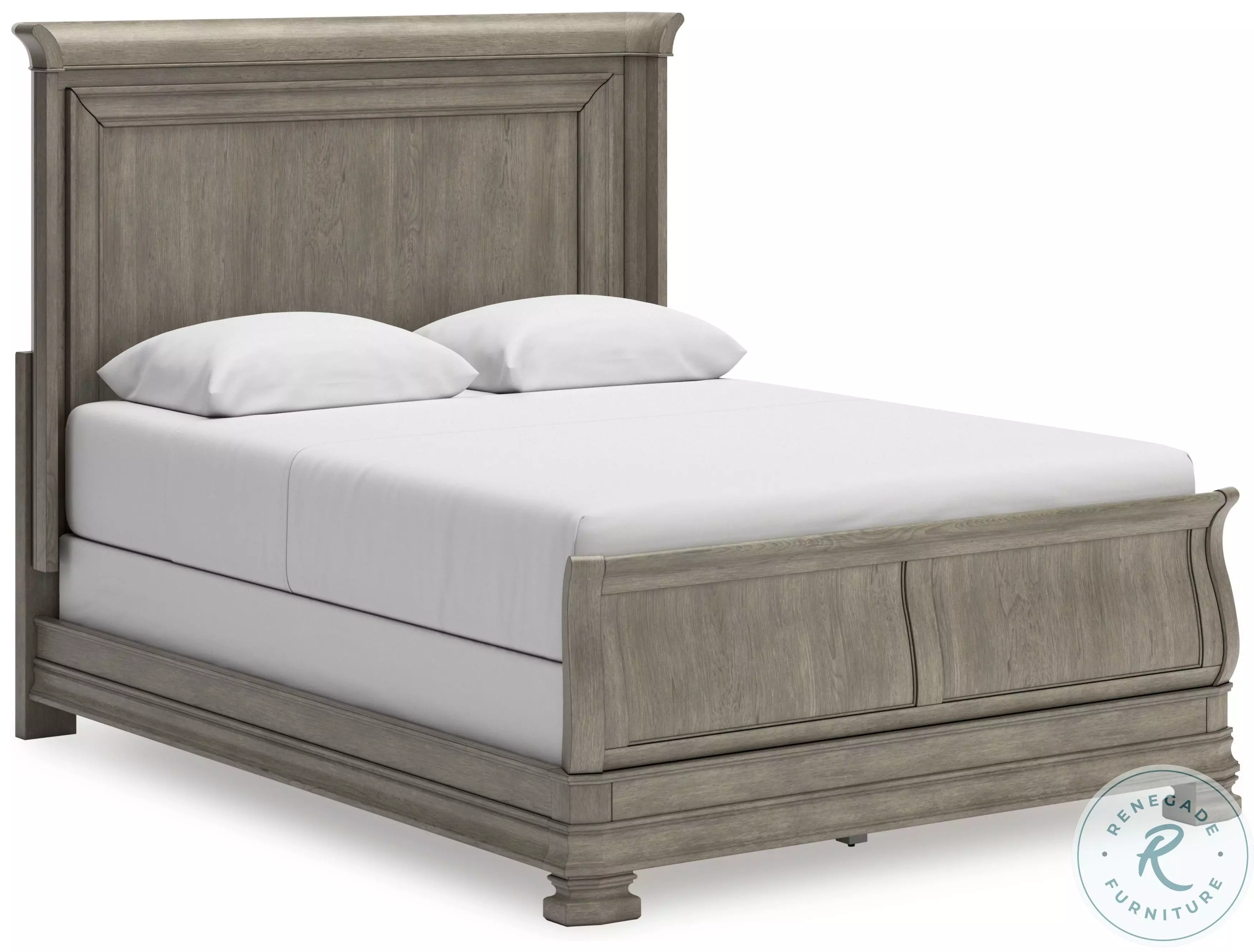 Queen of Allendale さま専用 Lexorne Gray Queen Sleigh Bed From Ashley Furniture