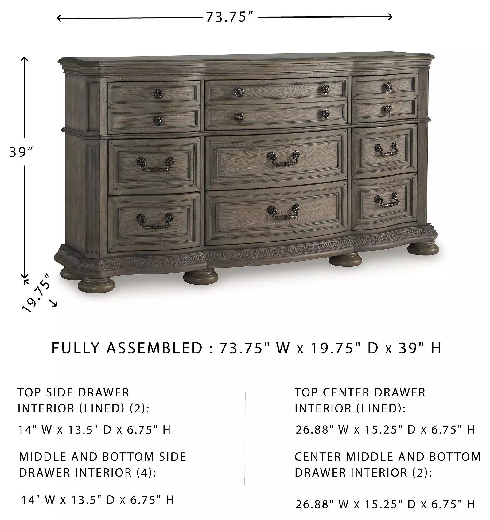 Ardenfield Light Brown Dresser
