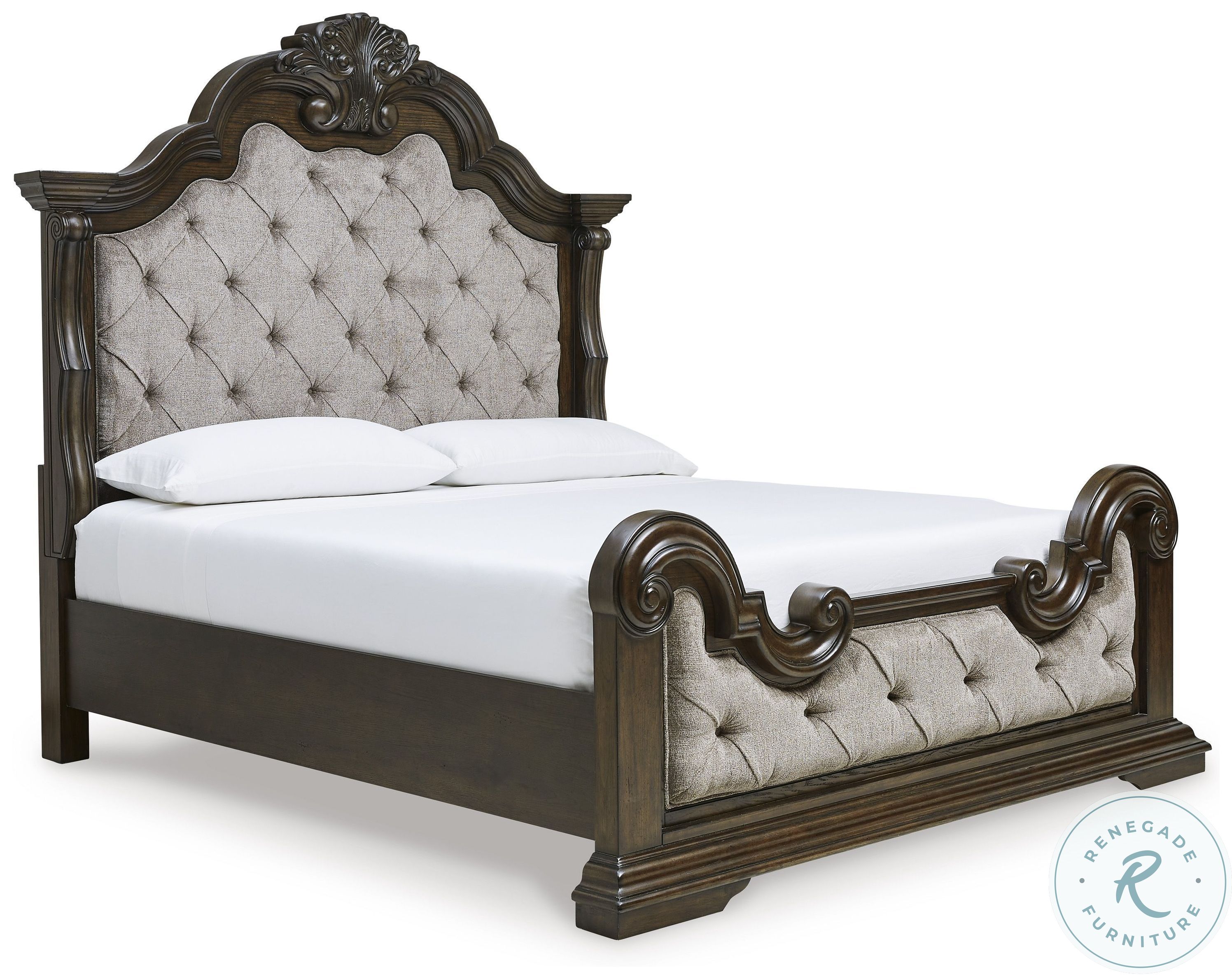 Maylee Dark Brown Queen Panel Bed