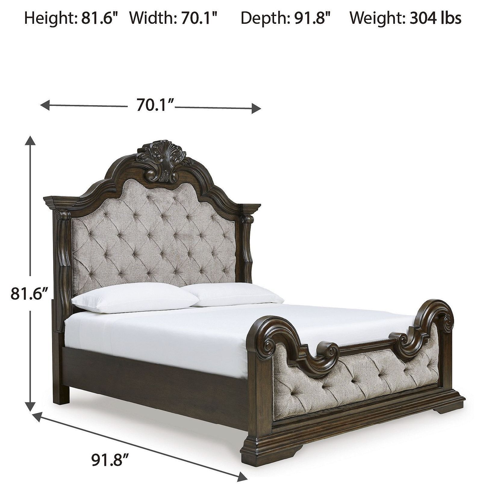 Maylee Dark Brown Queen Panel Bed