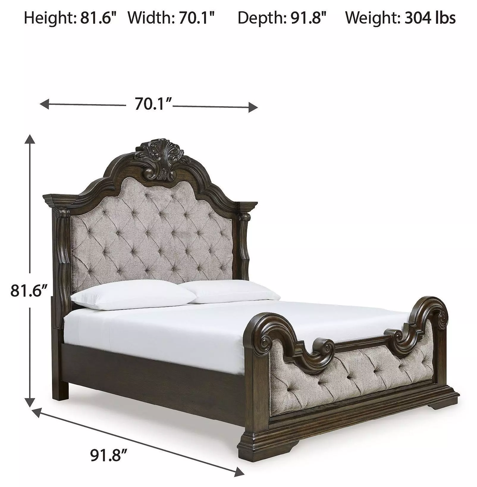 Maylee Dark Brown Queen Panel Bed