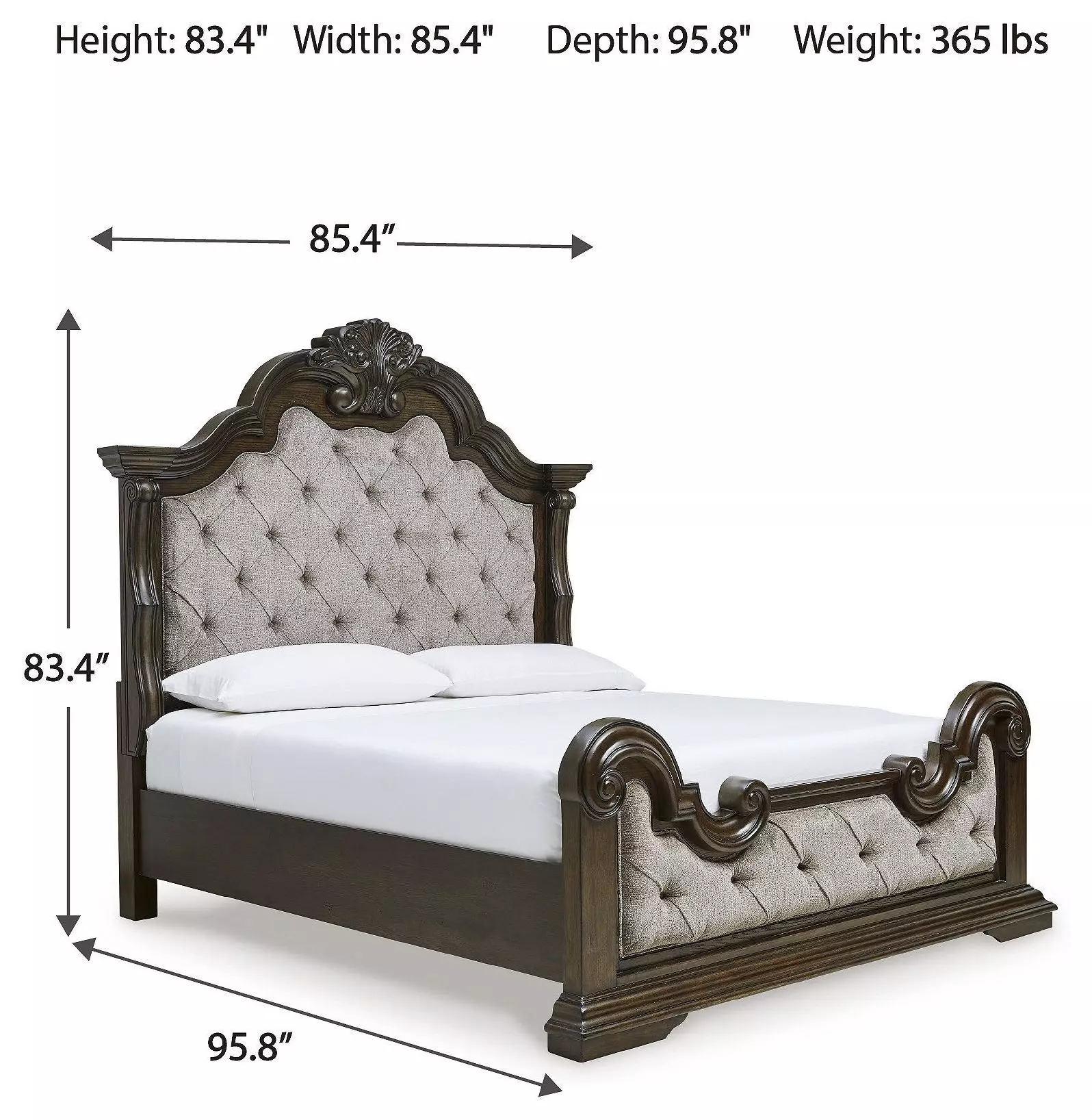Maylee Dark Brown California King Panel Bed