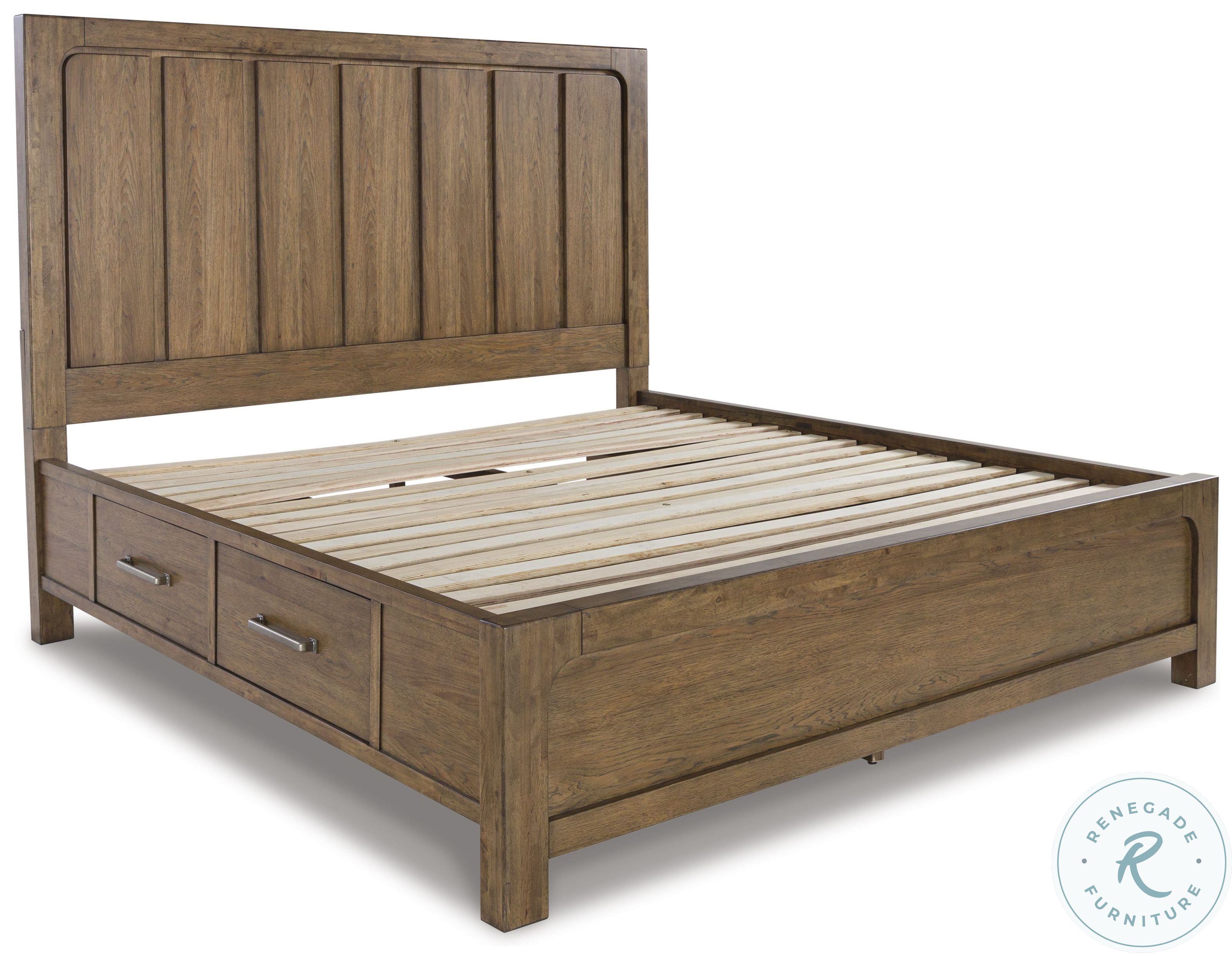 Cabalynn Light Brown Queen Panel Storage Bed From Ashley Furniture