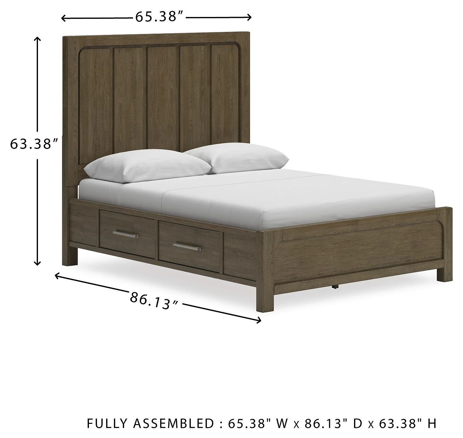Cabalynn Light Brown Queen Panel Storage Bed