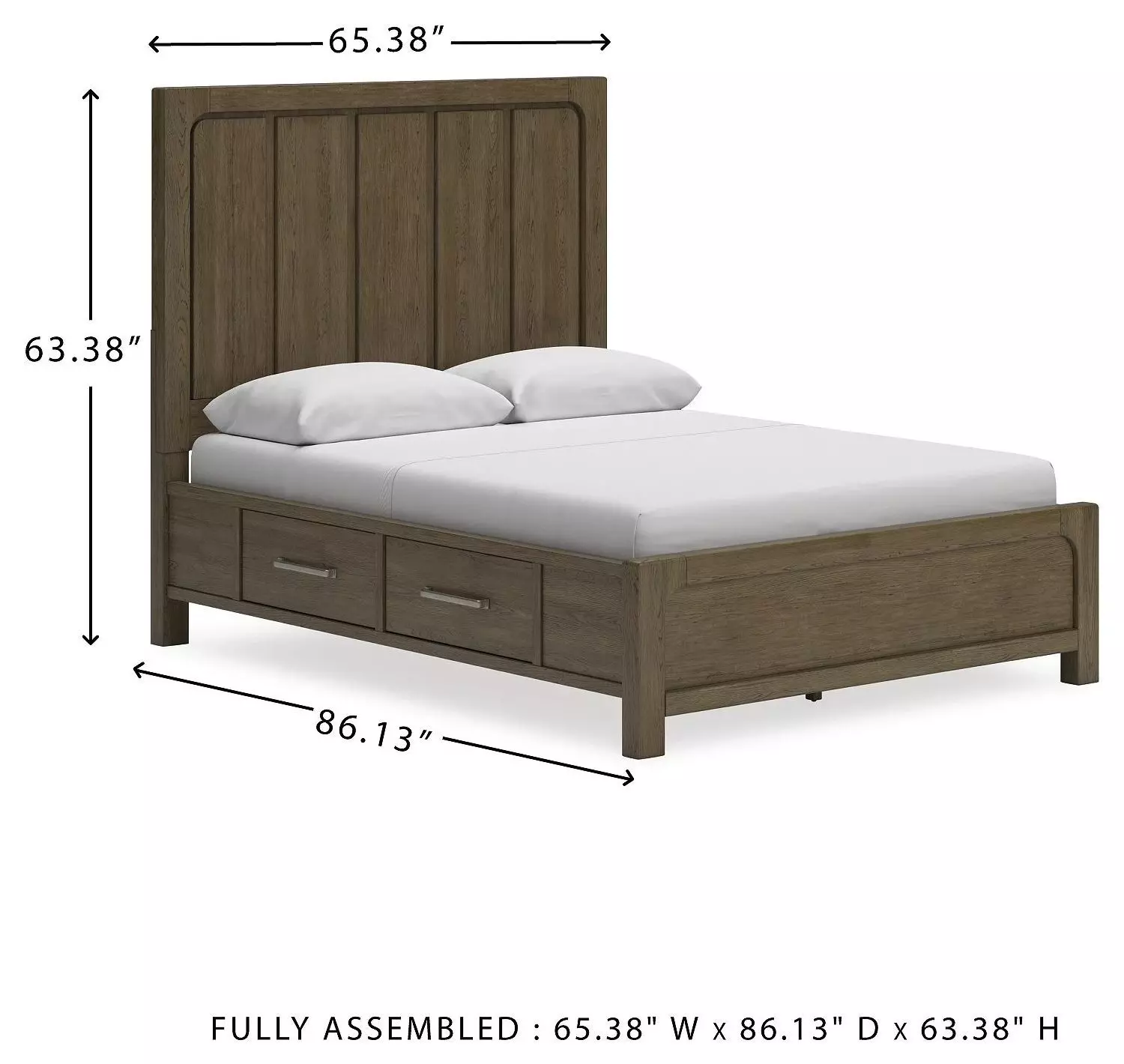 Cabalynn Light Brown Queen Panel Storage Bed