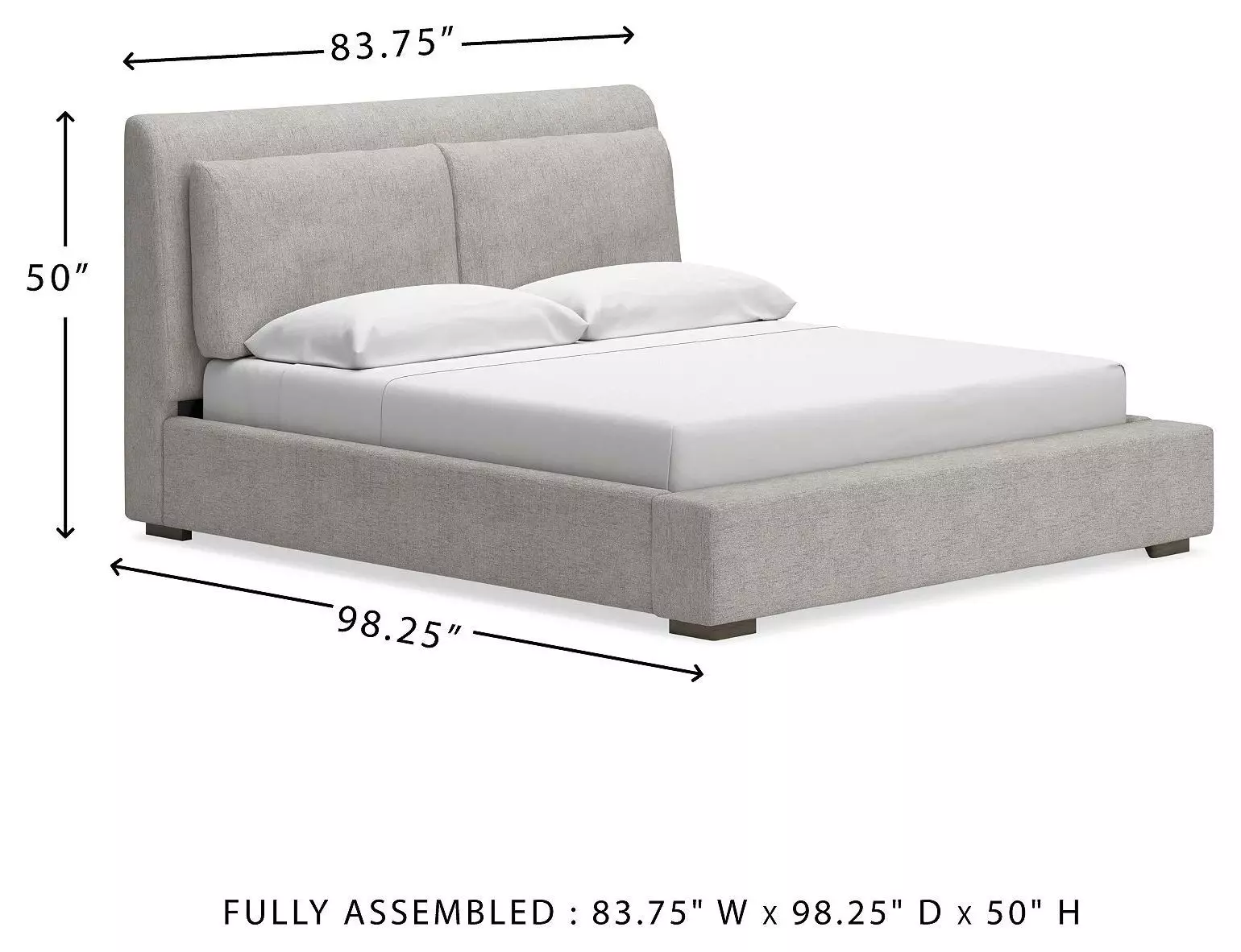 Cabalynn Light Brown King Upholstered Panel Bed
