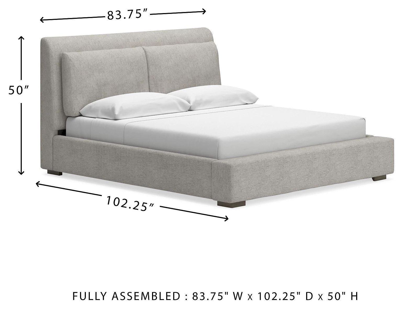Cabalynn Light Brown California King Upholstered Panel Bed