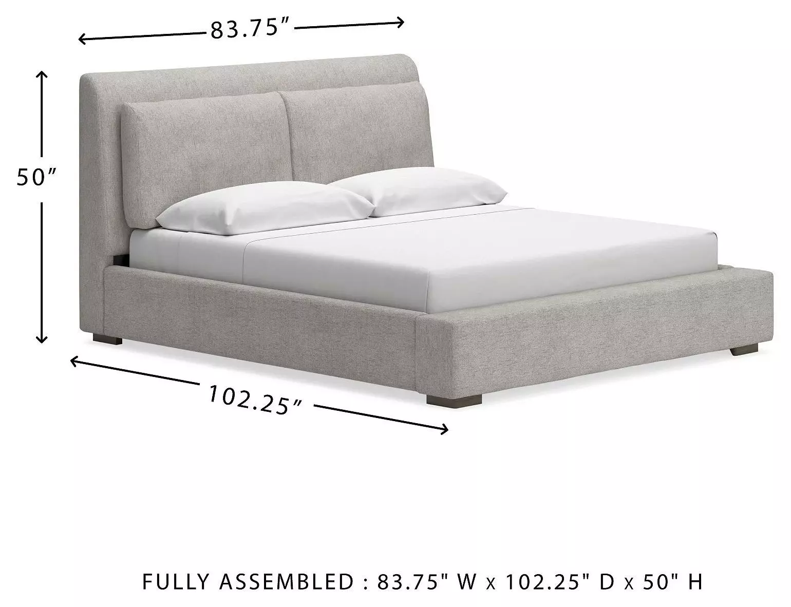 Cabalynn Light Brown California King Upholstered Panel Bed