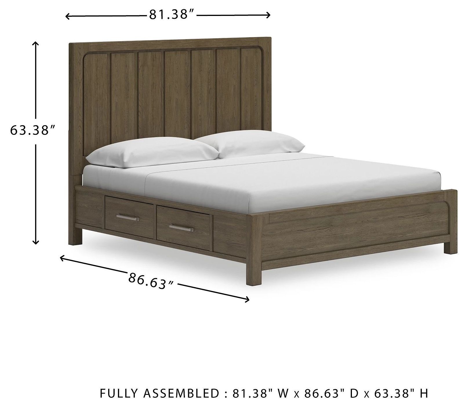 Cabalynn Light Brown King Panel Storage Bed