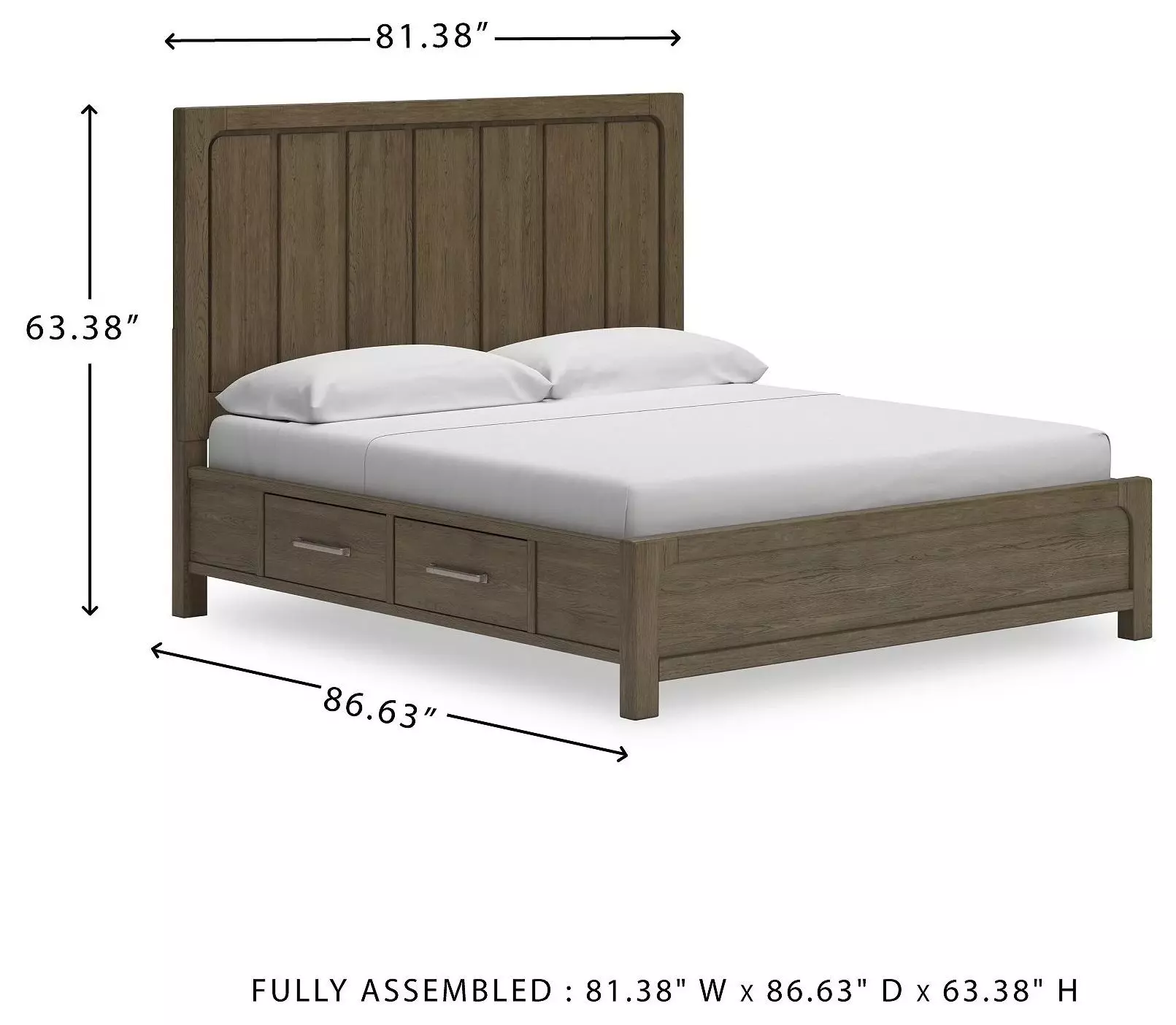 Cabalynn Light Brown King Panel Storage Bed