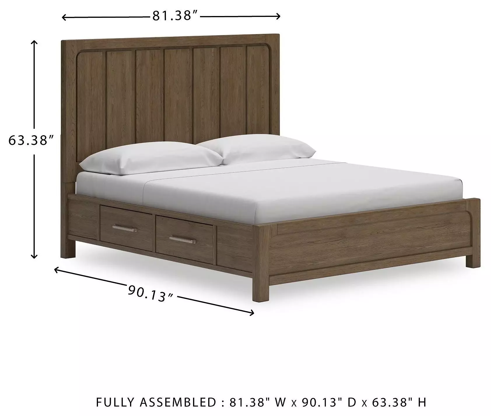 Cabalynn Light Brown California King Panel Storage Bed