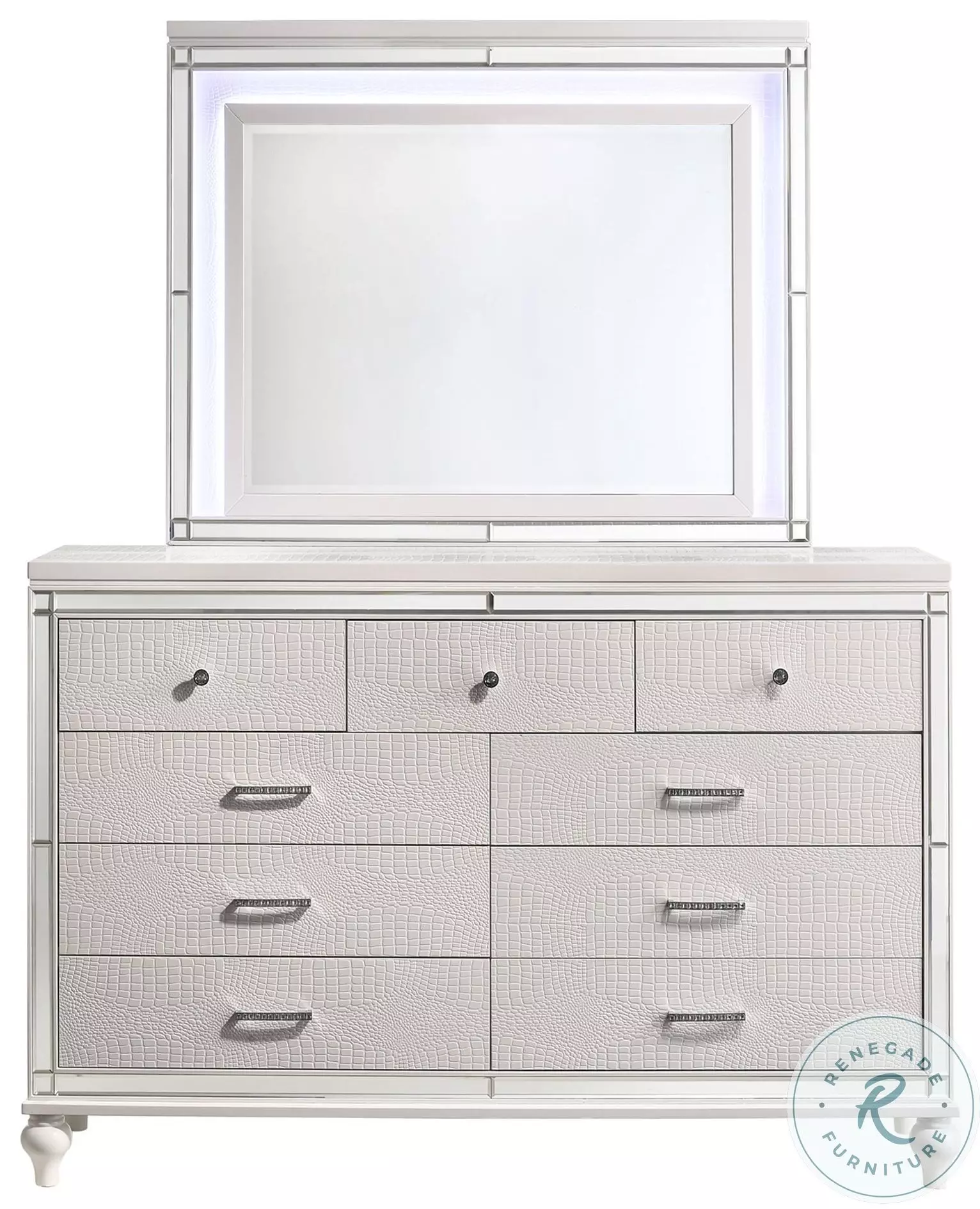 valentino silver dresser New Heritage Valentino 9 Drawer Dresser in Silver