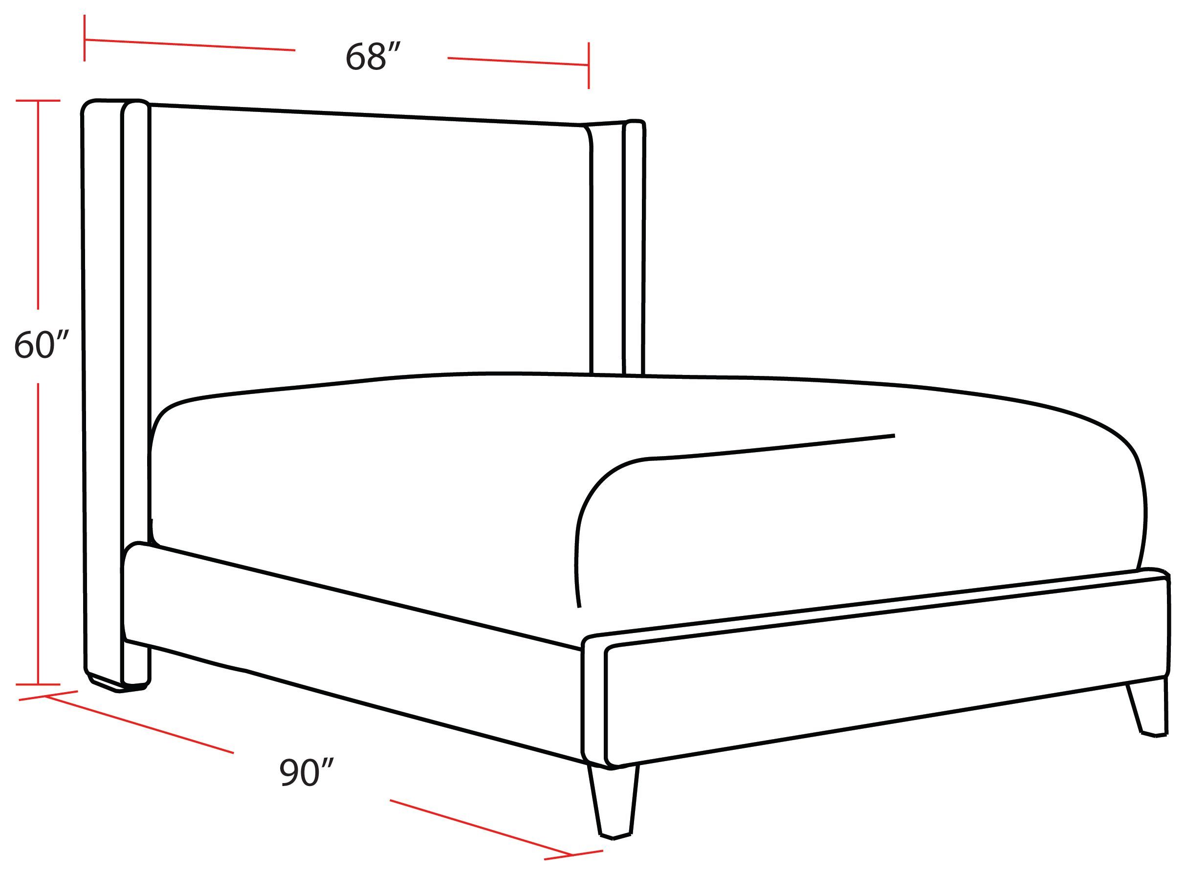 Angel Himalaya Ivory Queen Upholstered Panel Bed