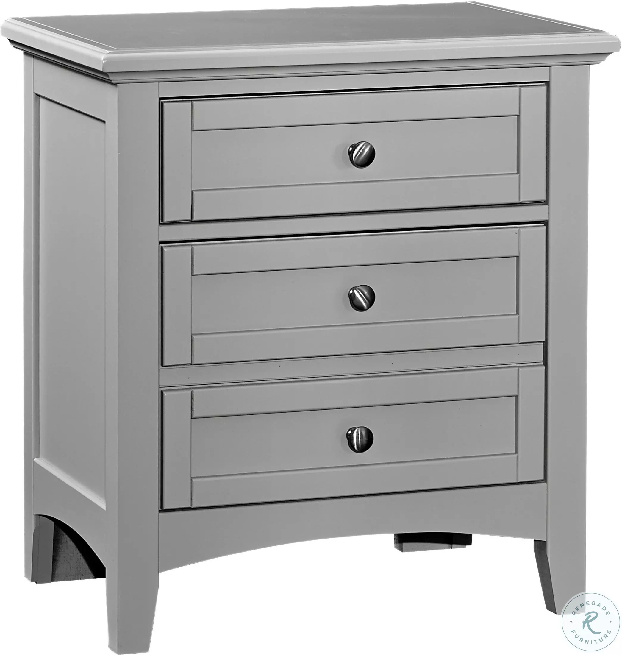 Bonanza Gray 2 Drawer Nightstand from Vaughn Bassett | Coleman