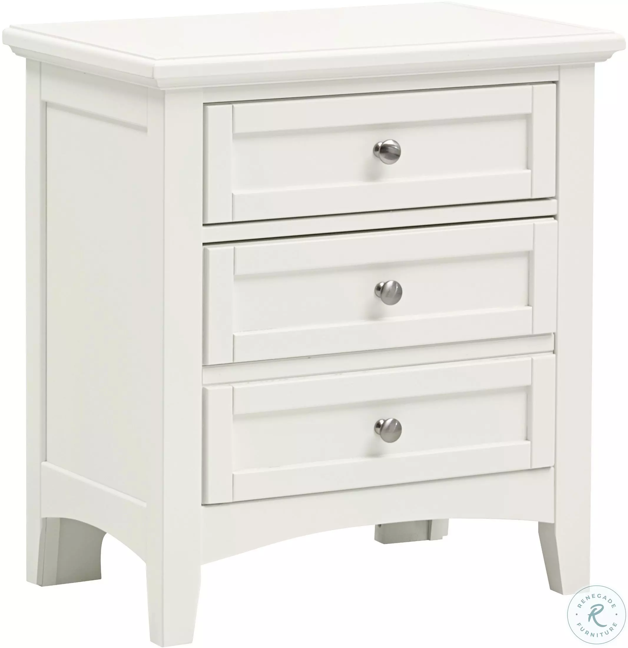 Bonanza White 2 Drawer Night Stand BB29-226 Vaughn Bassett