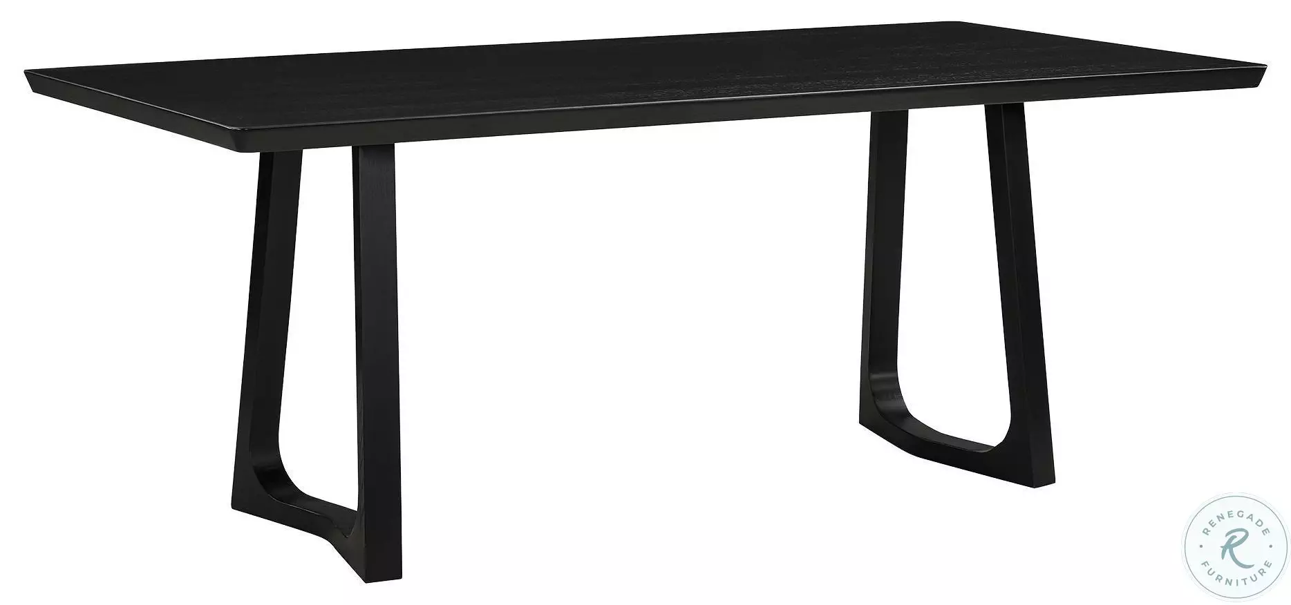 Silas Black Ash Rectangular Dining Table From Moes Home | Coleman