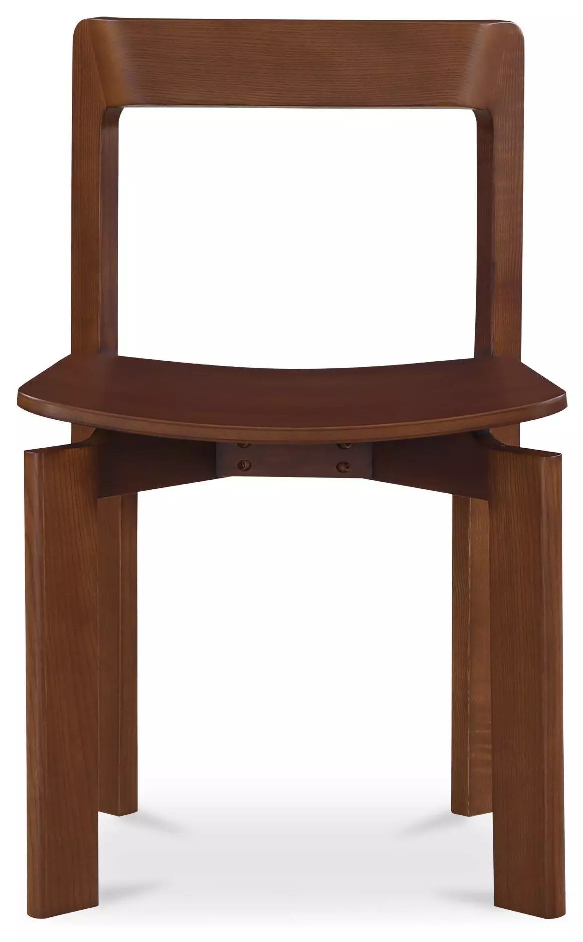 Daifuku Ash Wood Brown Side Dining Chair - Set of Two