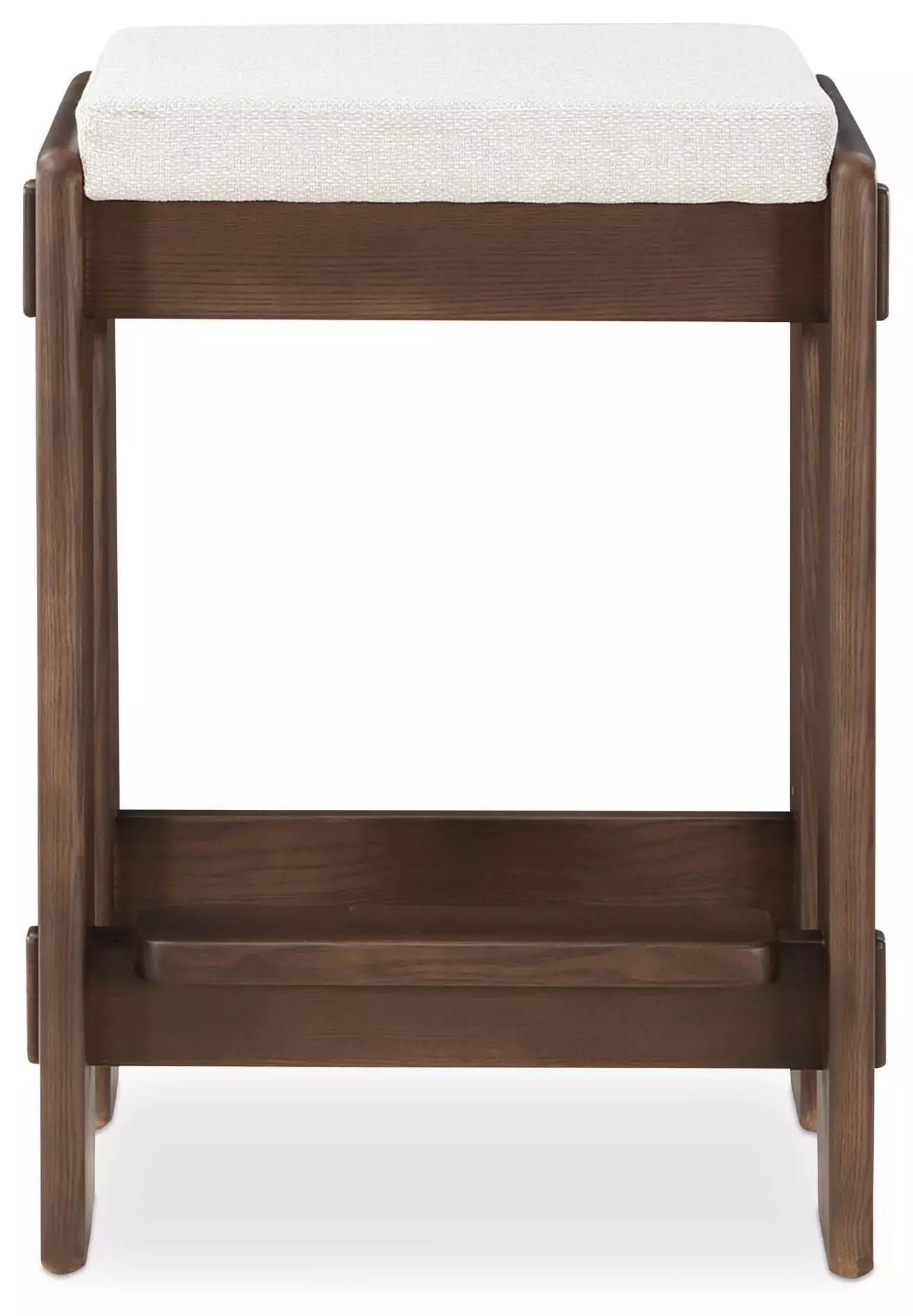 Ashby White Performance Fabric Upholstered Counter Height Stool
