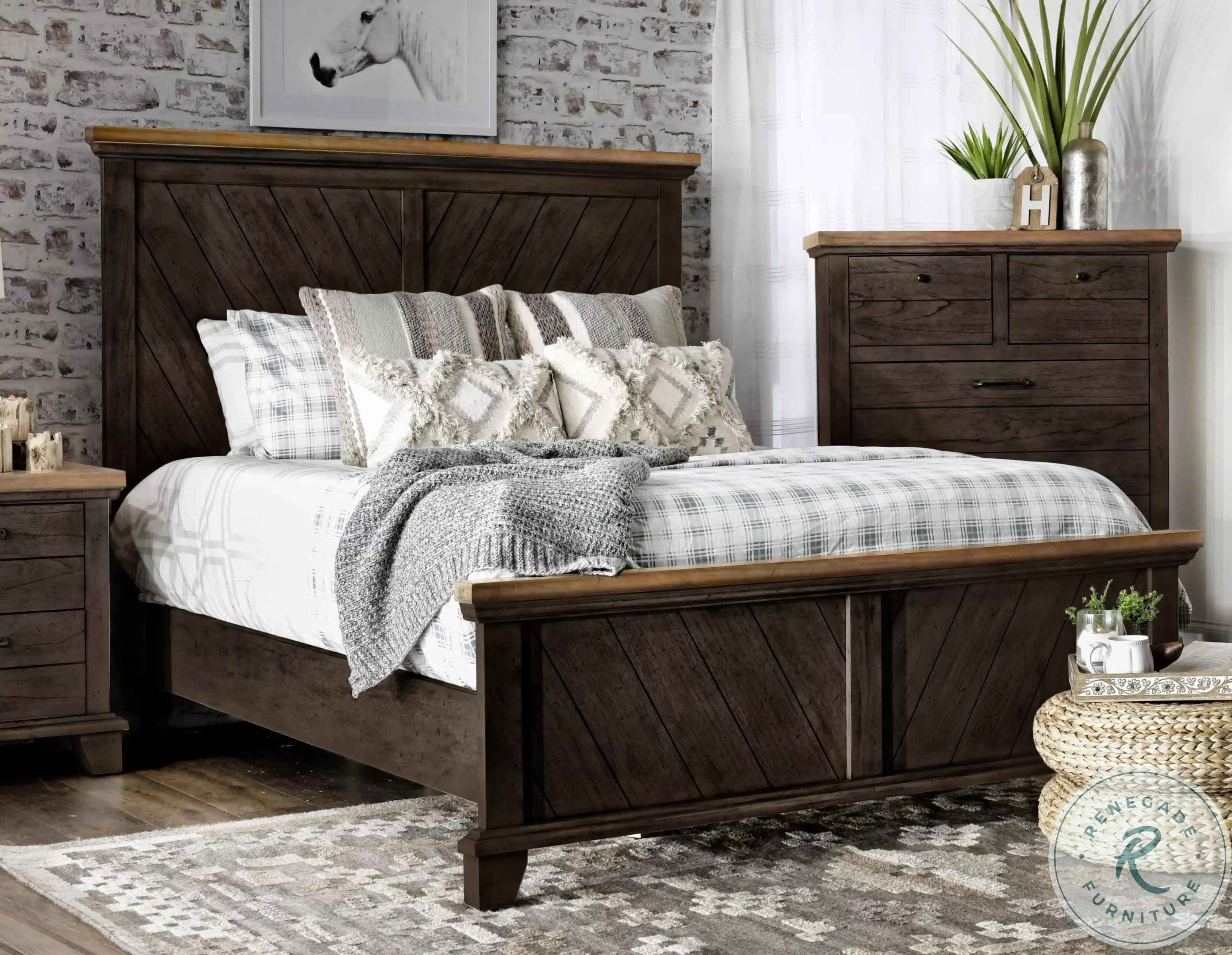 Bear Creek Chocolate And Honey Panel Bedroom Set from Steve Silver