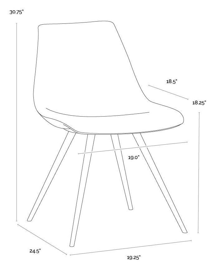 Lilo Belfast Heather Gray Upholstered Dining Chair