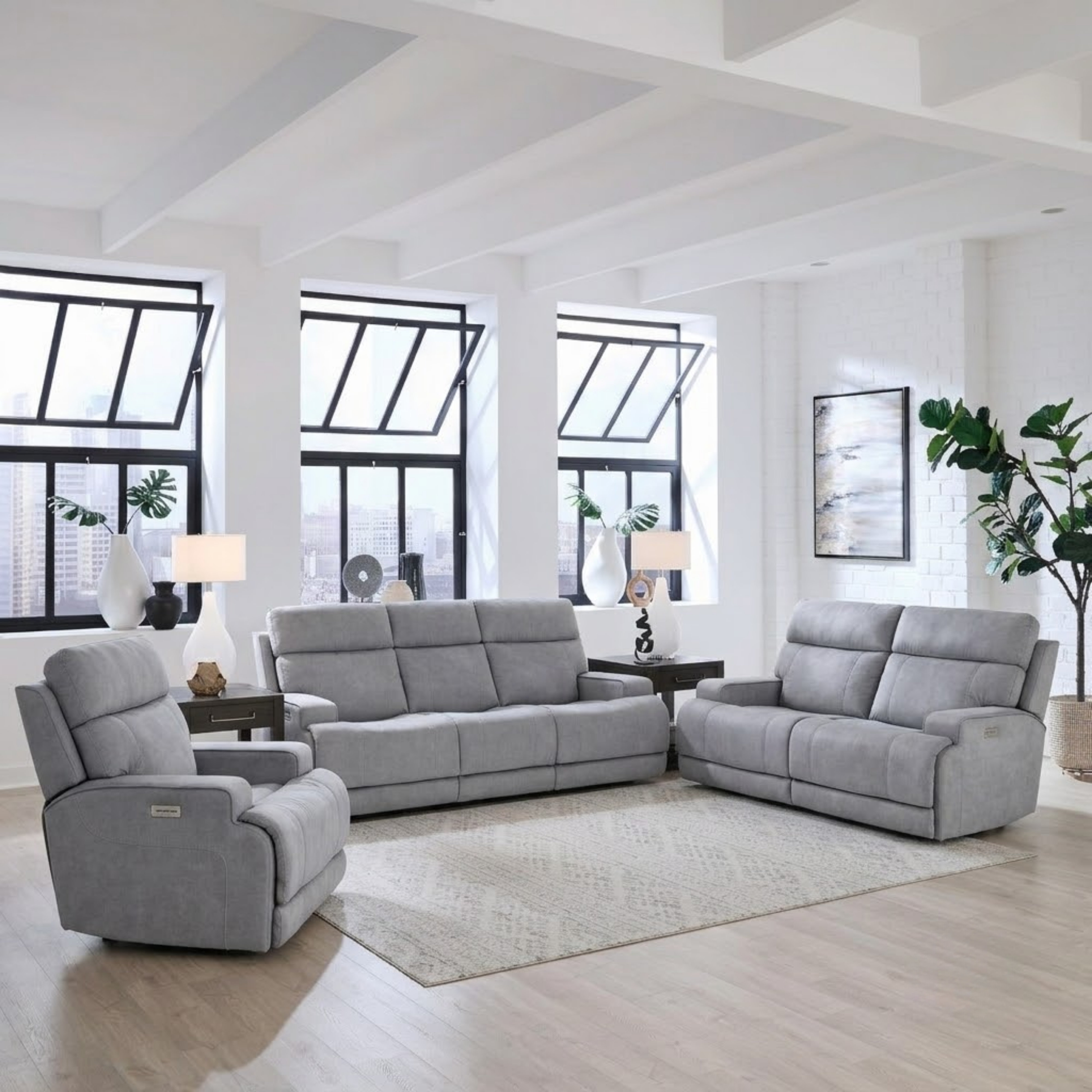 Ashbee Arula Dolphin Zero Gravity Power Reclining Sofa with Power