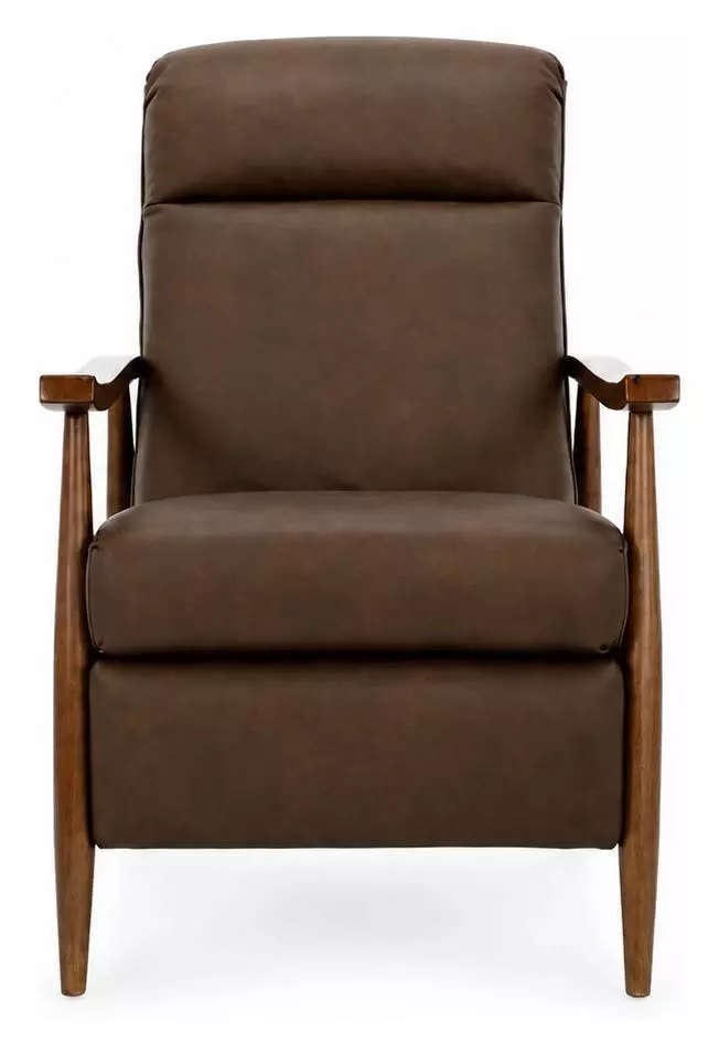 Hampton Oasis Walnut Leather Push Thru The Arms Recliner from