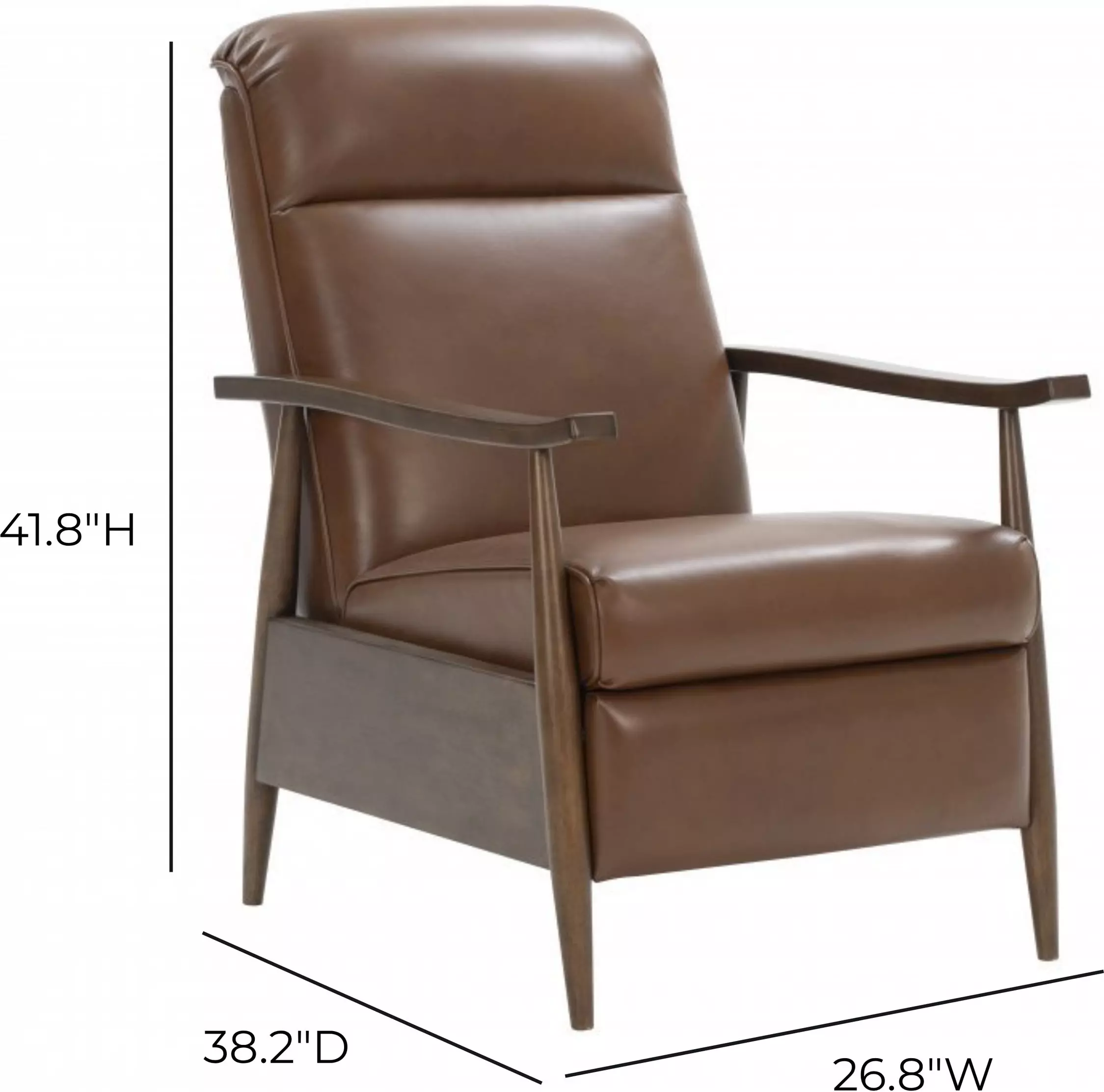 Hampton Colchester Bitters Leather Push Thru The Arms Recliner
