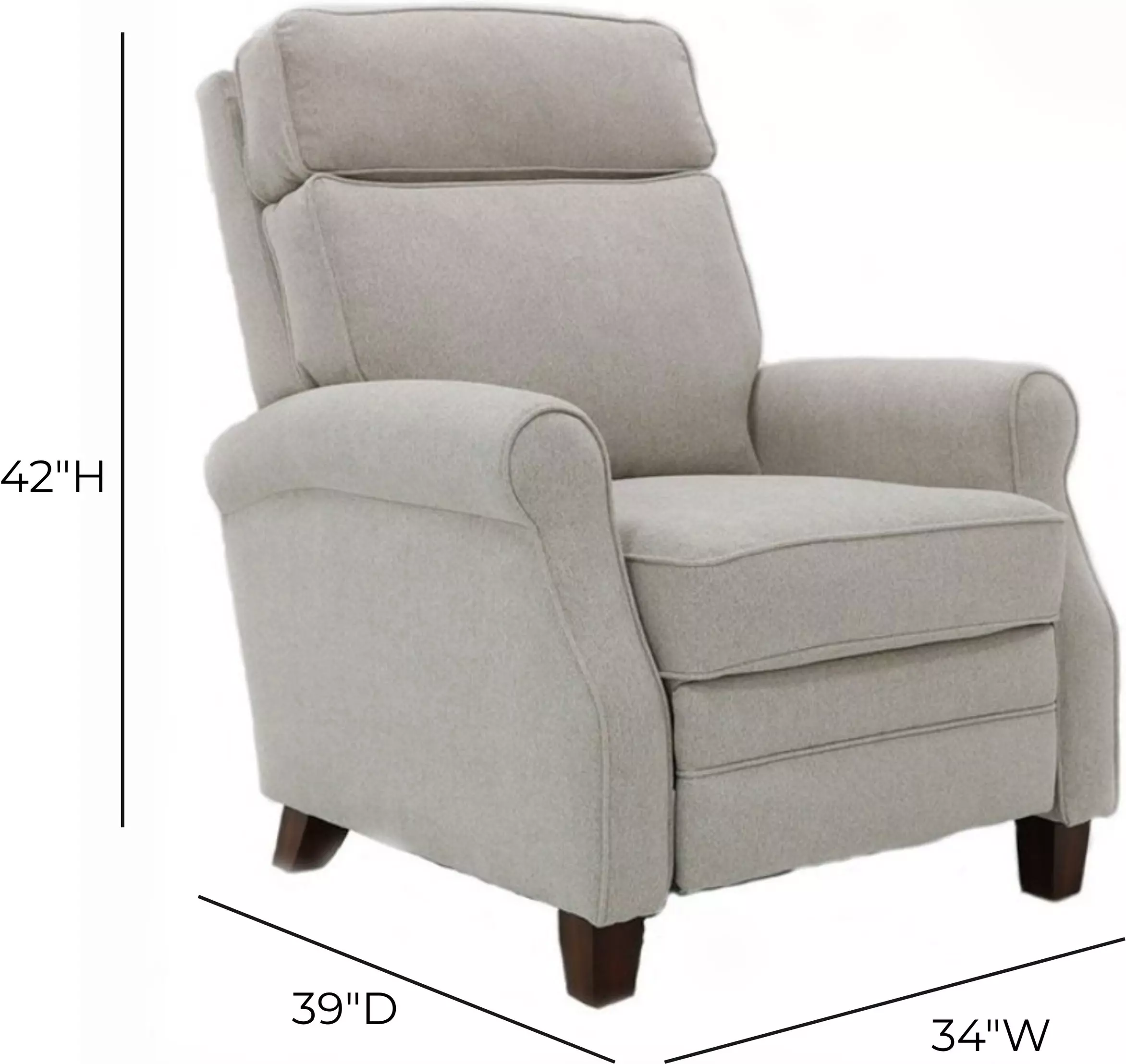 Owen Janelle Chateau Gray Push Thru The Arms Recliner