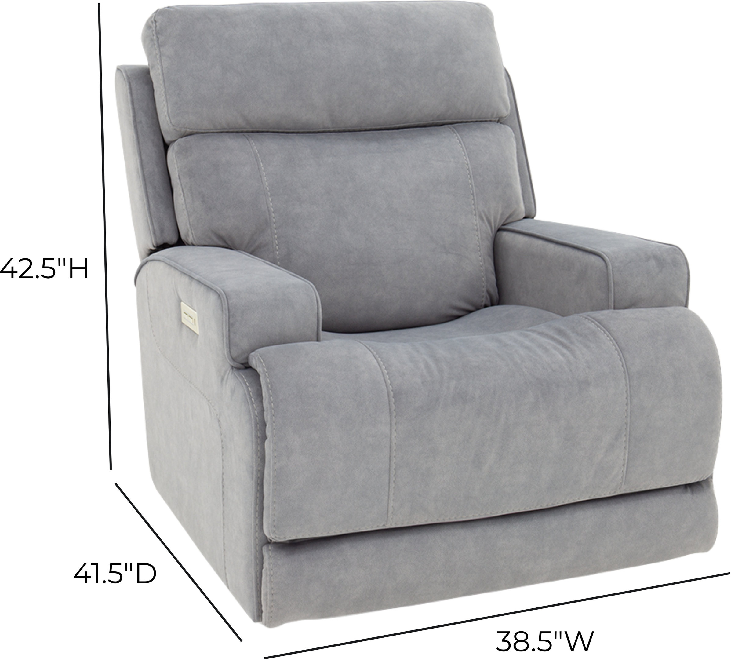 Ashbee Arula Dolphin Zero Gravity Power Recliner with Power Headrest and USB Charging