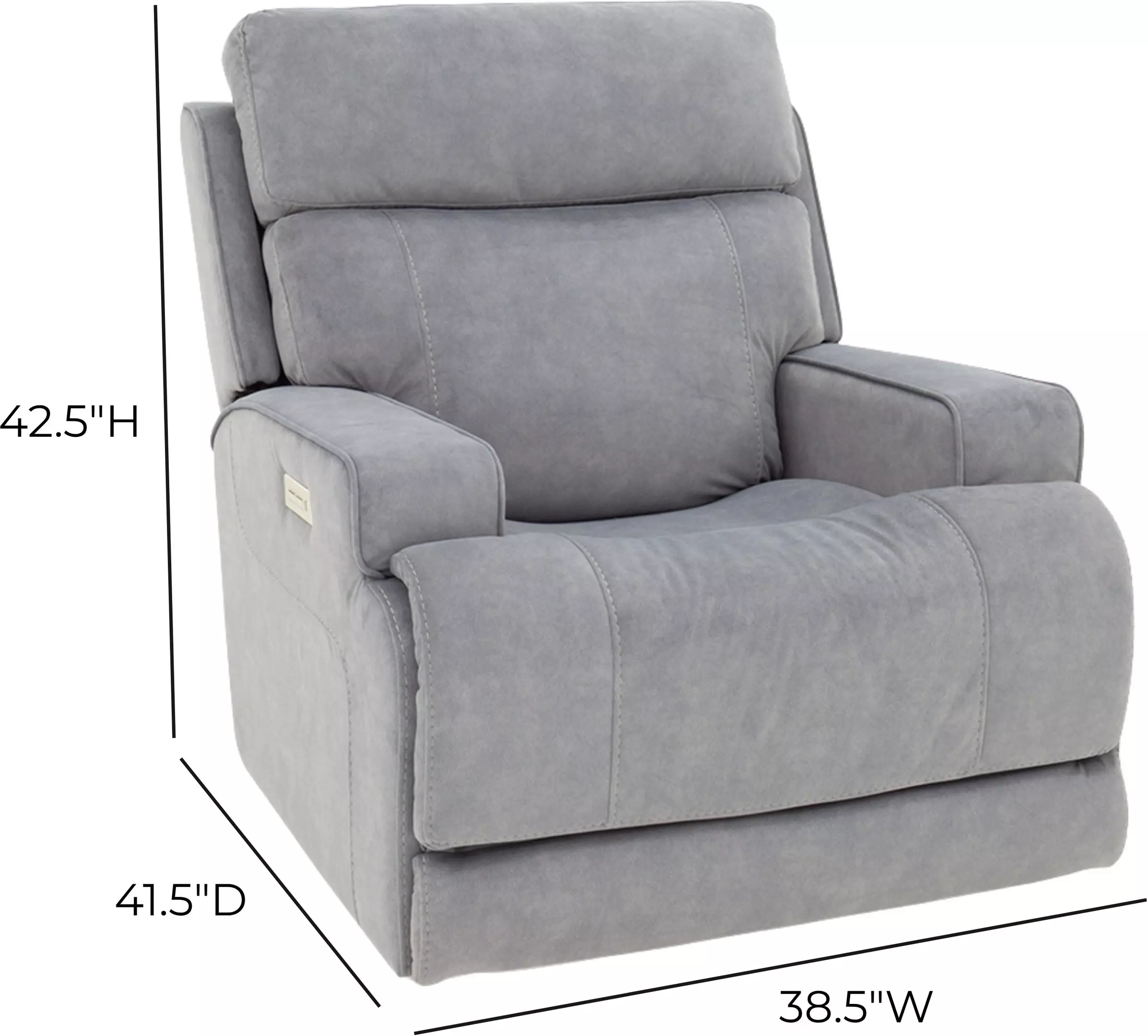 Ashbee Arula Dolphin Zero Gravity Power Recliner with Power Headrest and USB Charging