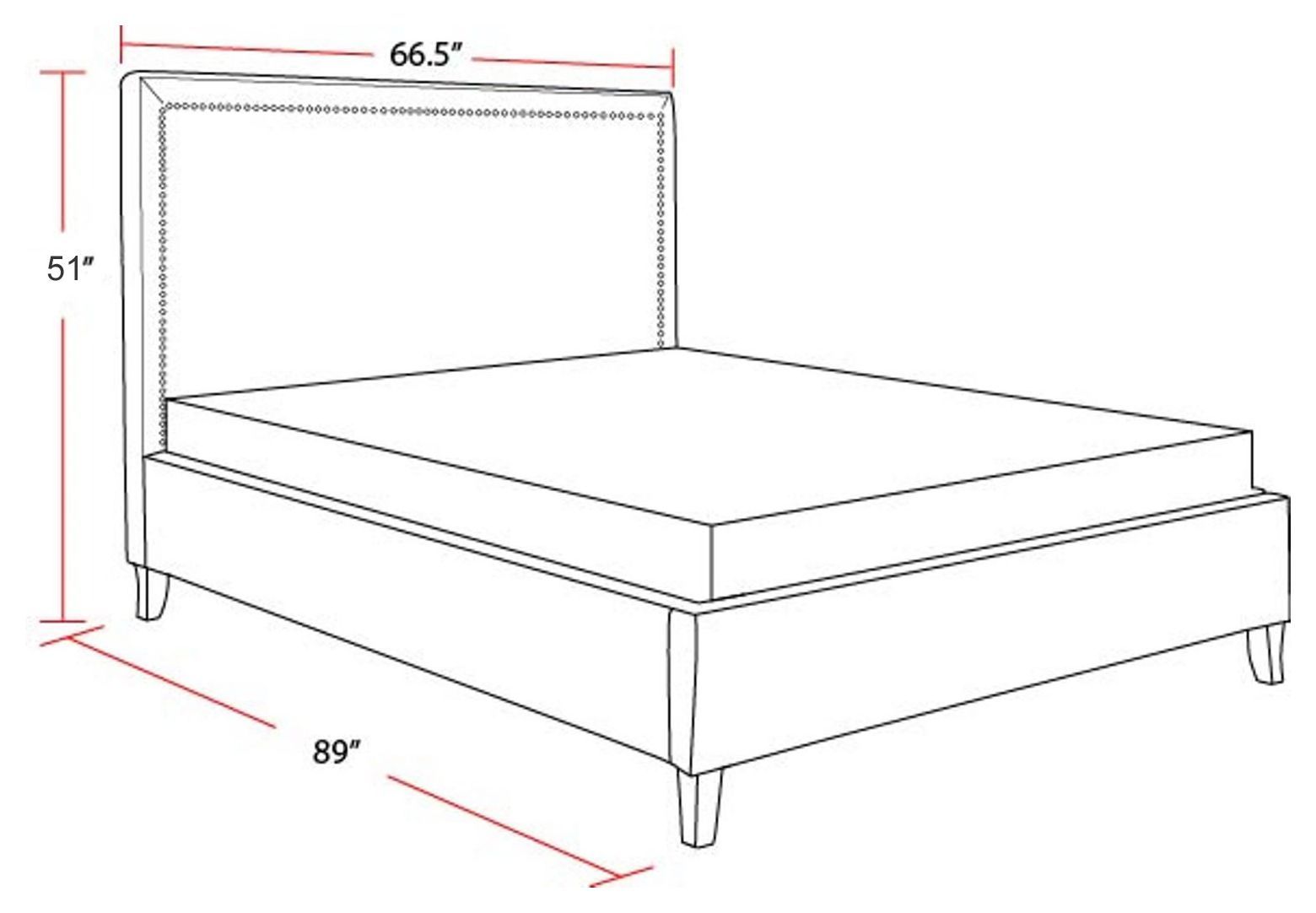 Cody Mineral Gray Performance Fabric Queen Upholstered Panel Bed