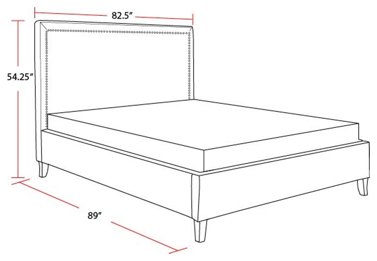 Cody Mineral Gray Performance Fabric King Upholstered Panel Bed
