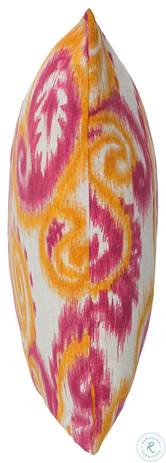 Bangali Tangerine 22" Square Pillow
