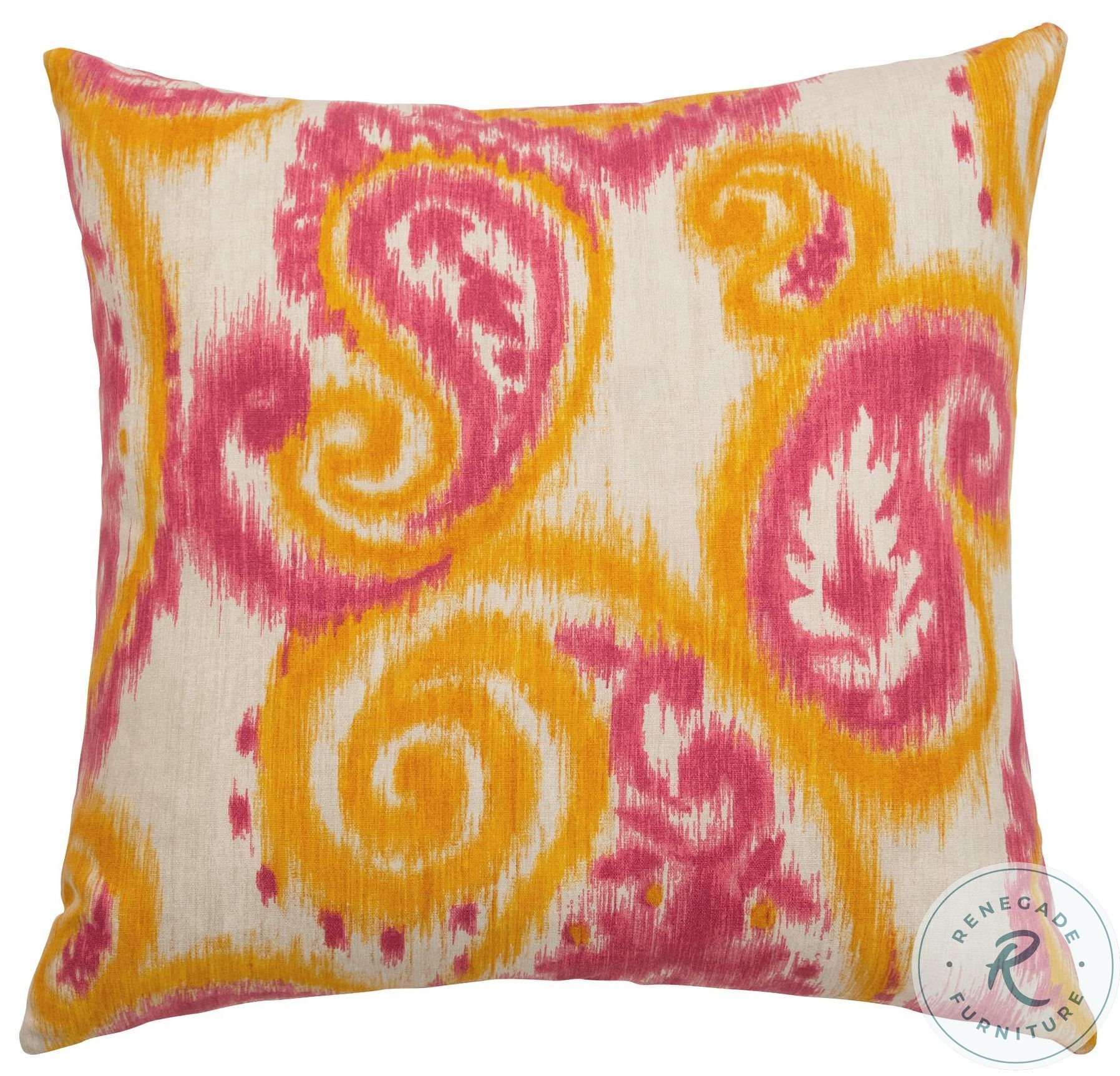Bangali Tangerine 22" Square Pillow