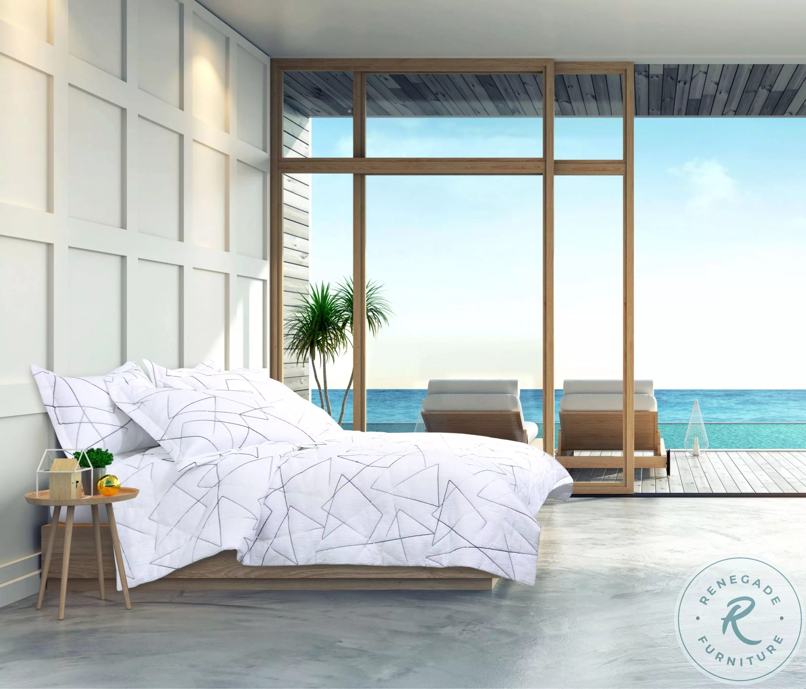 Lennox White 6 Piece King Comforter Set From Michael Amini