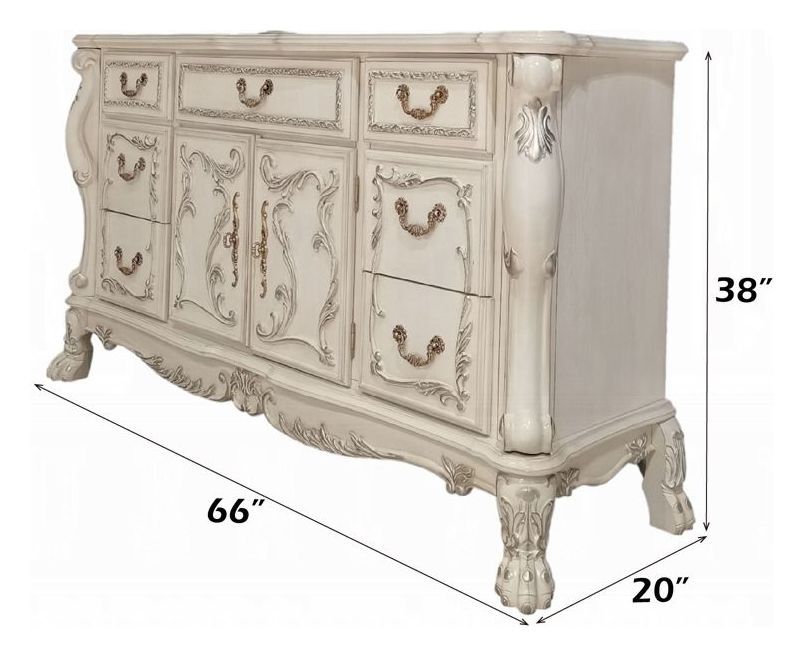Dresden Bone White 7 Drawer Dresser