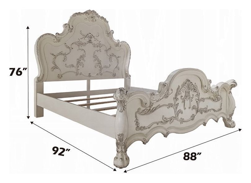 Dresden Bone White King Panel Bed