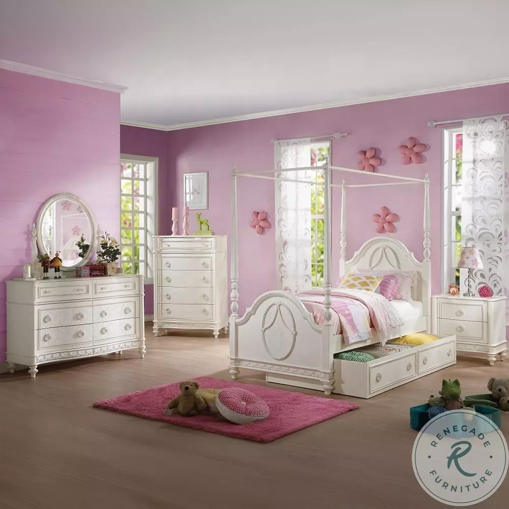 Dorothy Ivory Youth Poster Bedroom Set from ACME Furniture