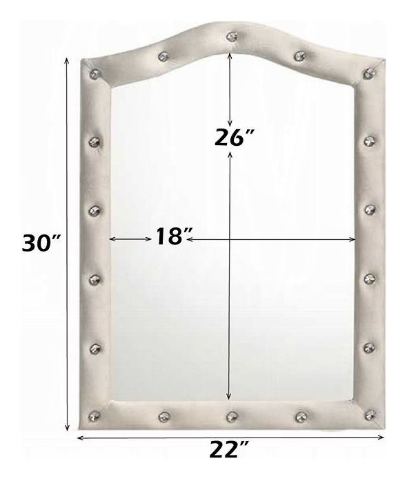 Reggie Beige Upholstered Arched Dresser Mirror