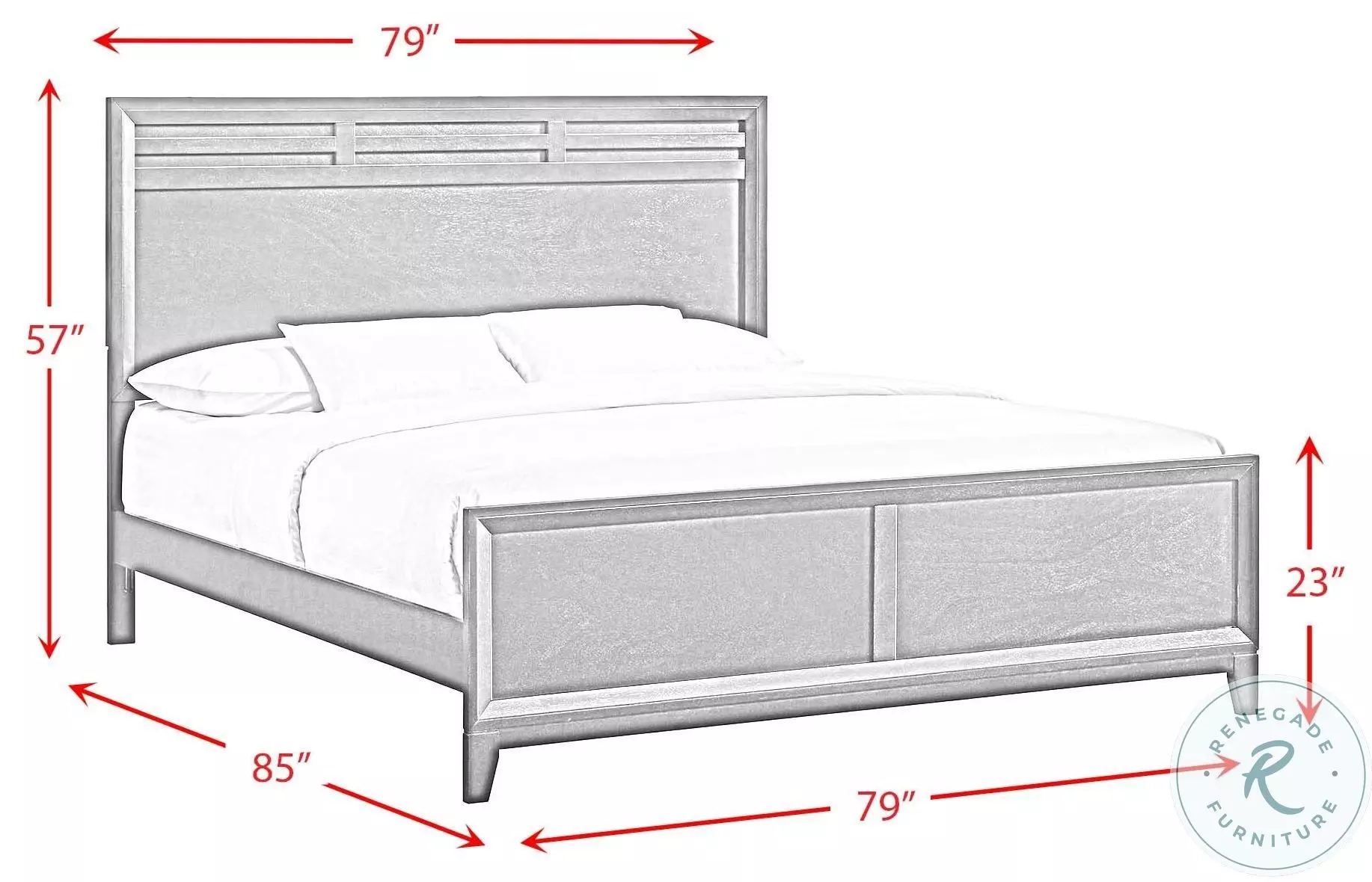 Warren Merlot King Panel Bed