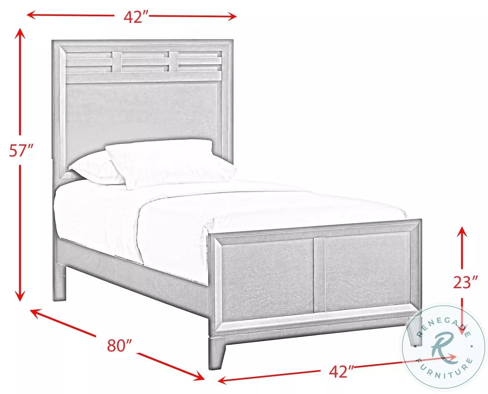 Warren Merlot Twin Panel Bed