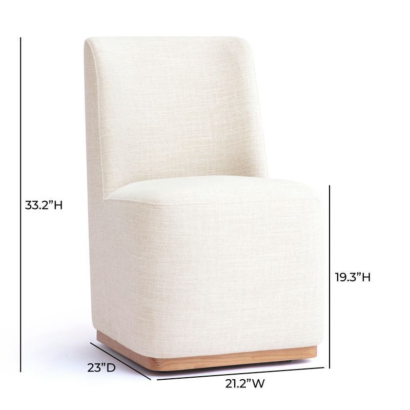 Melissa Cream Performance Fabric Upholstered Dining Chair