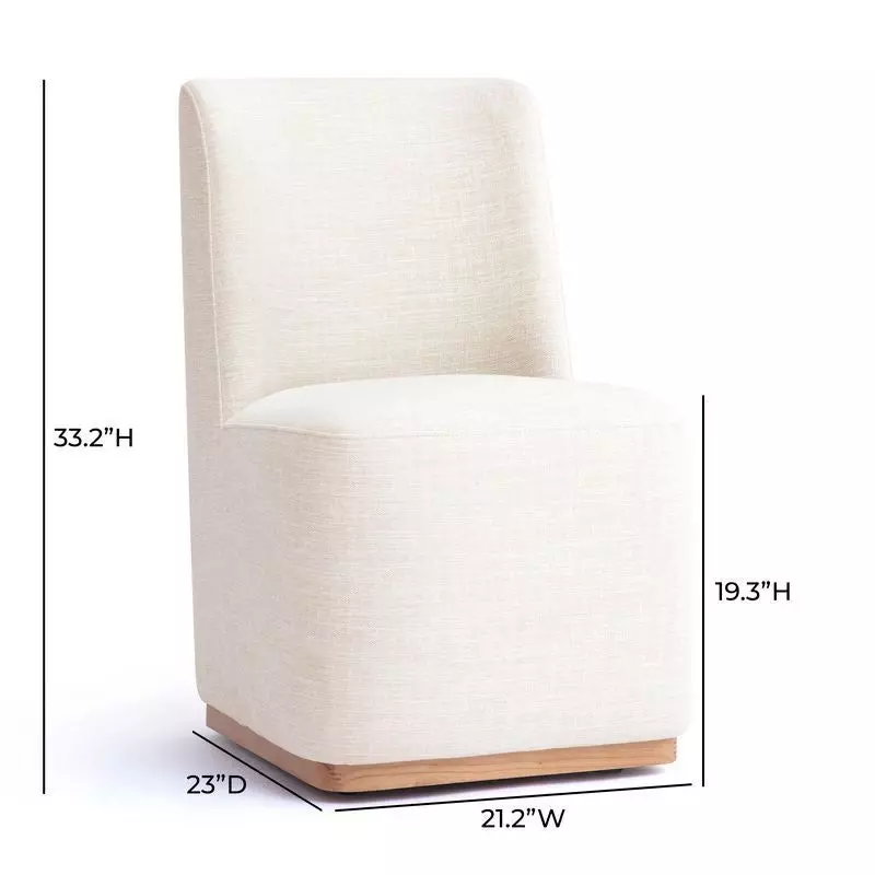 Melissa Cream Performance Fabric Upholstered Dining Chair
