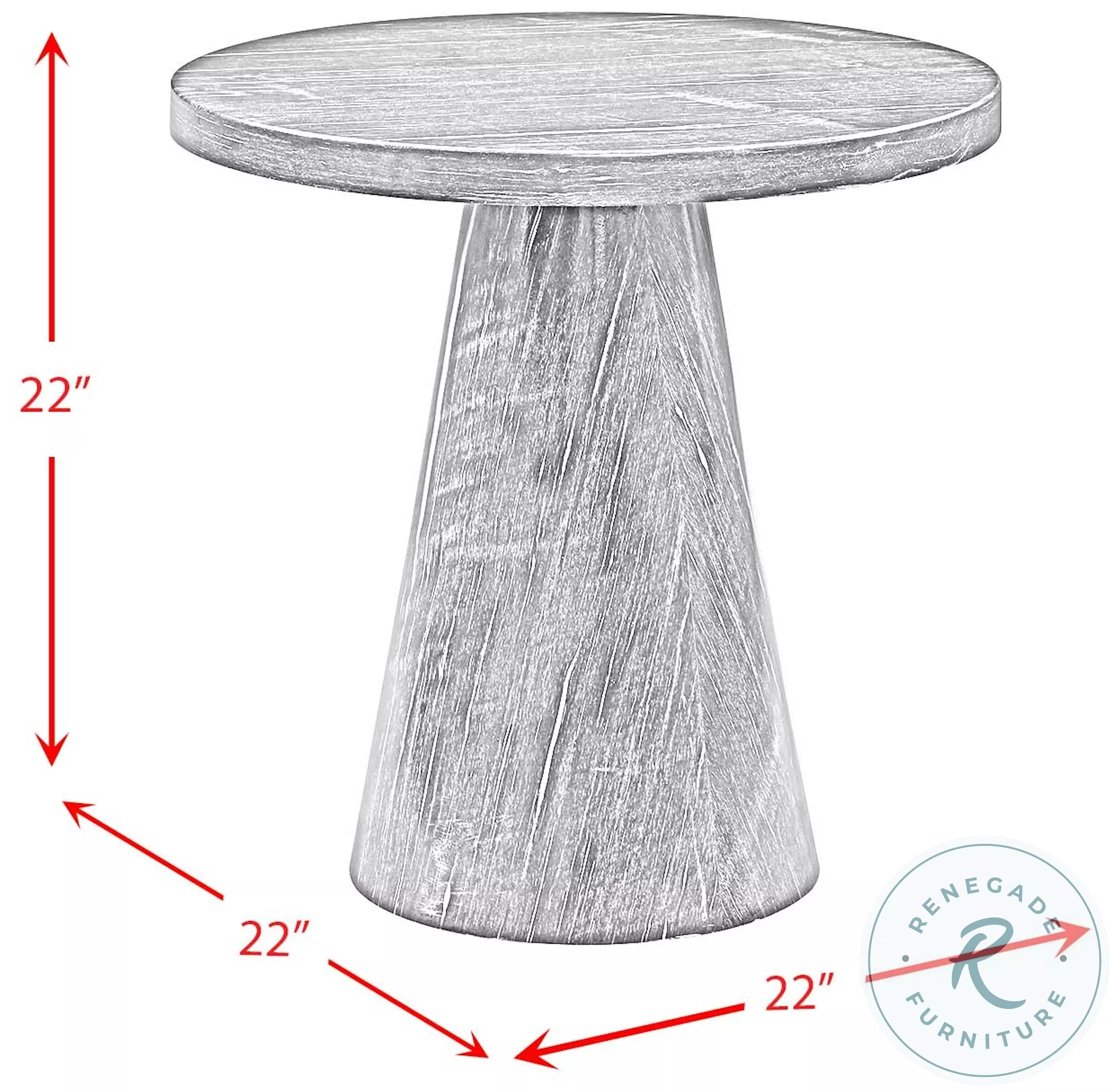 Odette White End Table