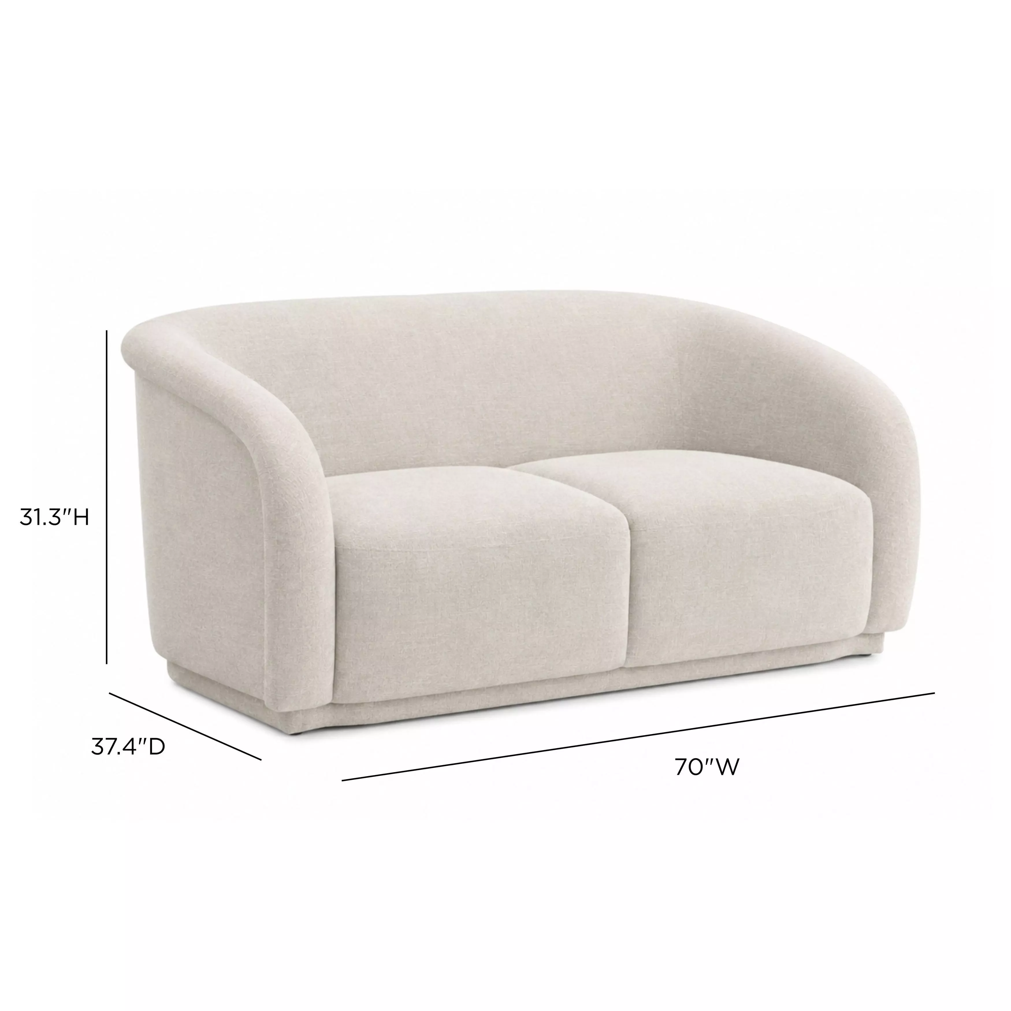 Yara Sand 70" Loveseat