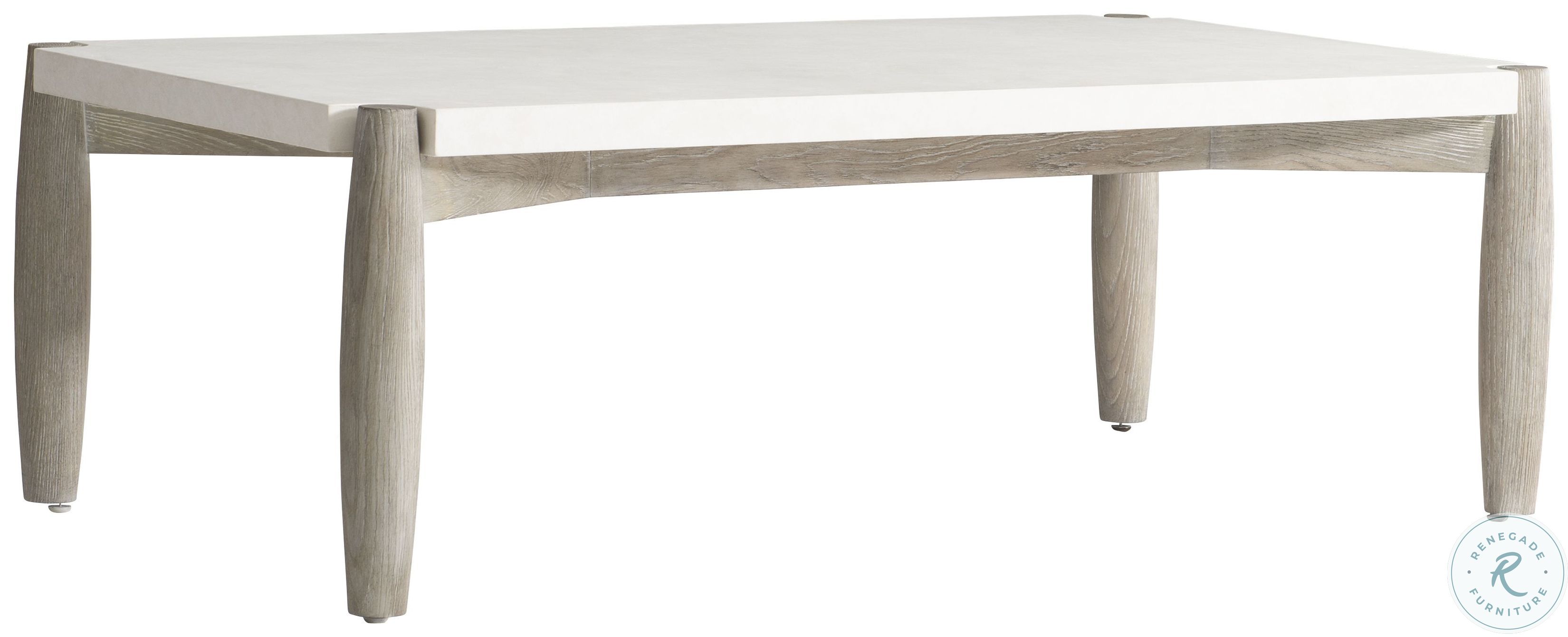 Ashbrook Vellum And Weathered Greige Cocktail Table From Bernhardt