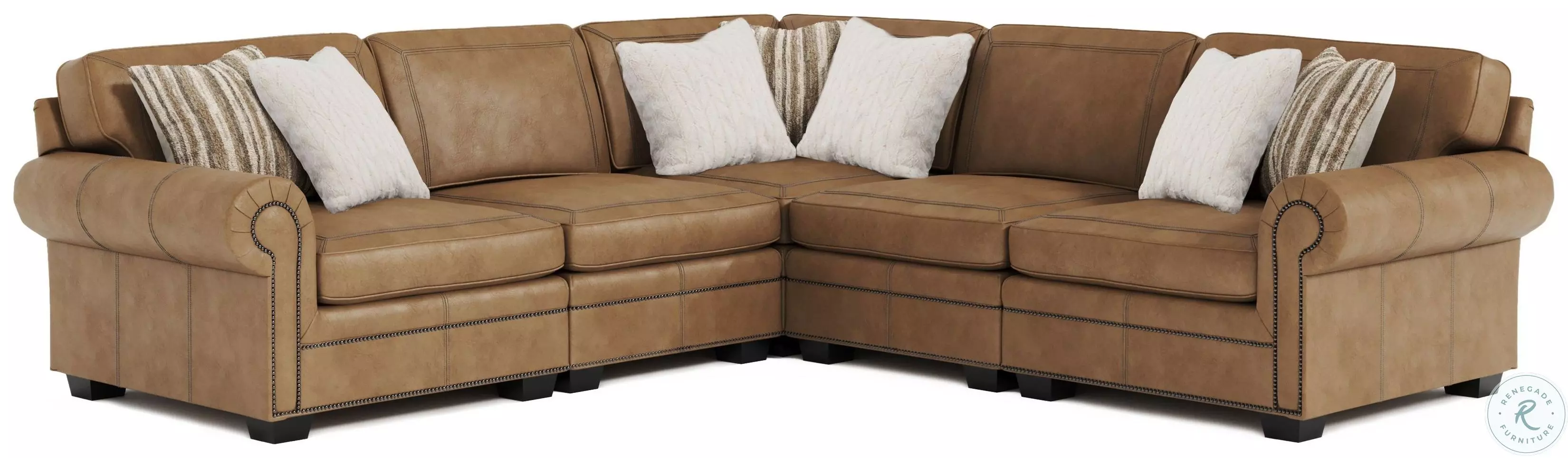 Grandview Brown Leather Sectional From Bernhardt Furniture